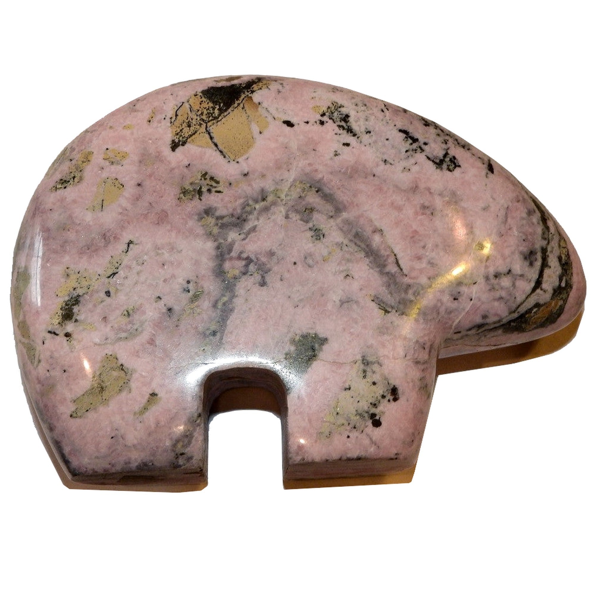 Rhodonite Ours Rose Doux Géant Esprit de la Nature Pierre