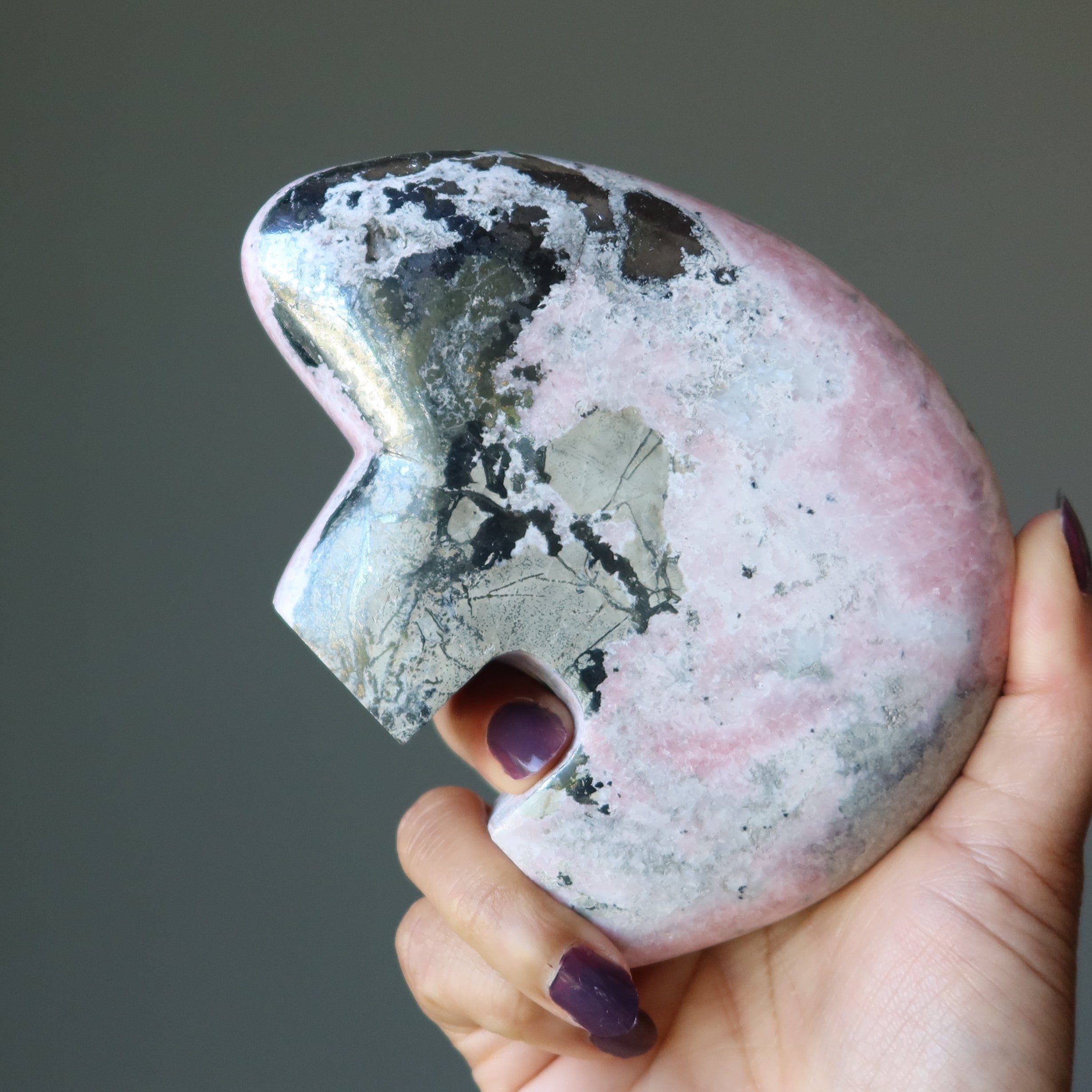 Rhodonite Ours Rose Doux Géant Esprit de la Nature Pierre