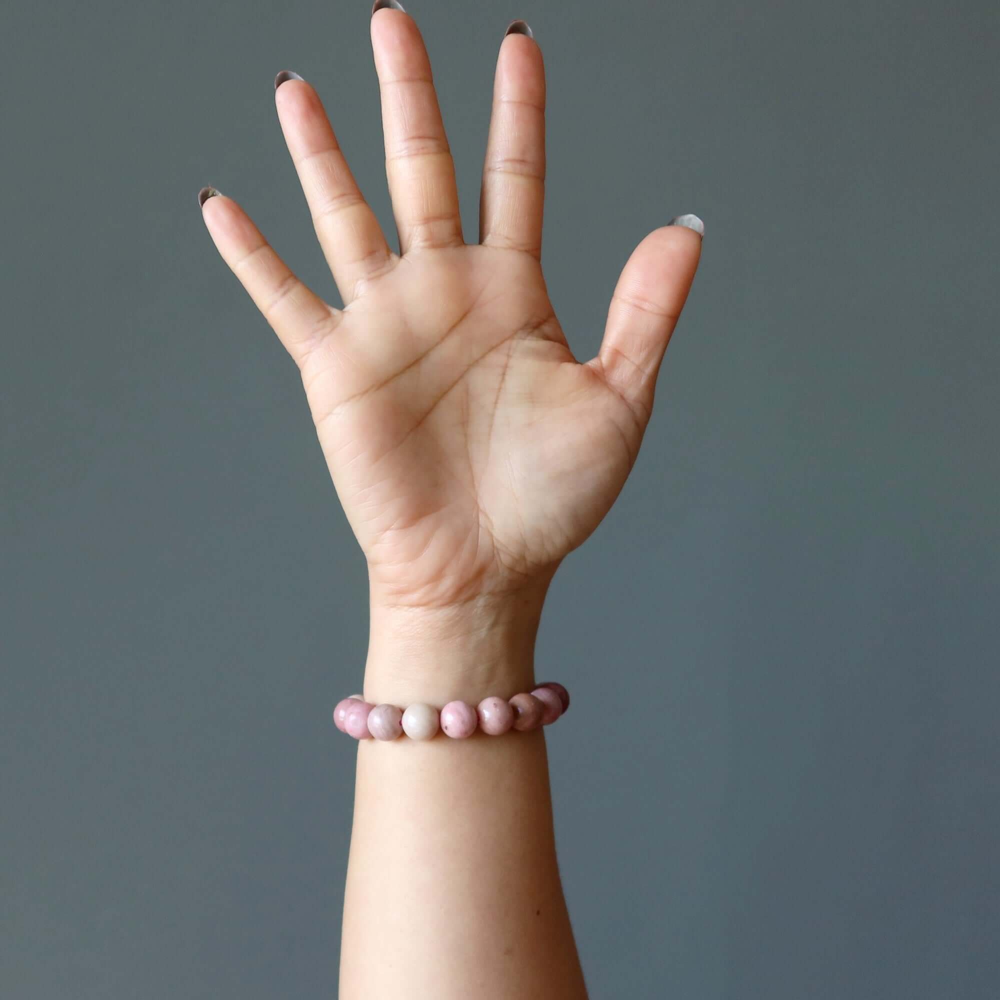 Bracelet en Jaspe Bois Rose, Pierre de l'Amour Durable