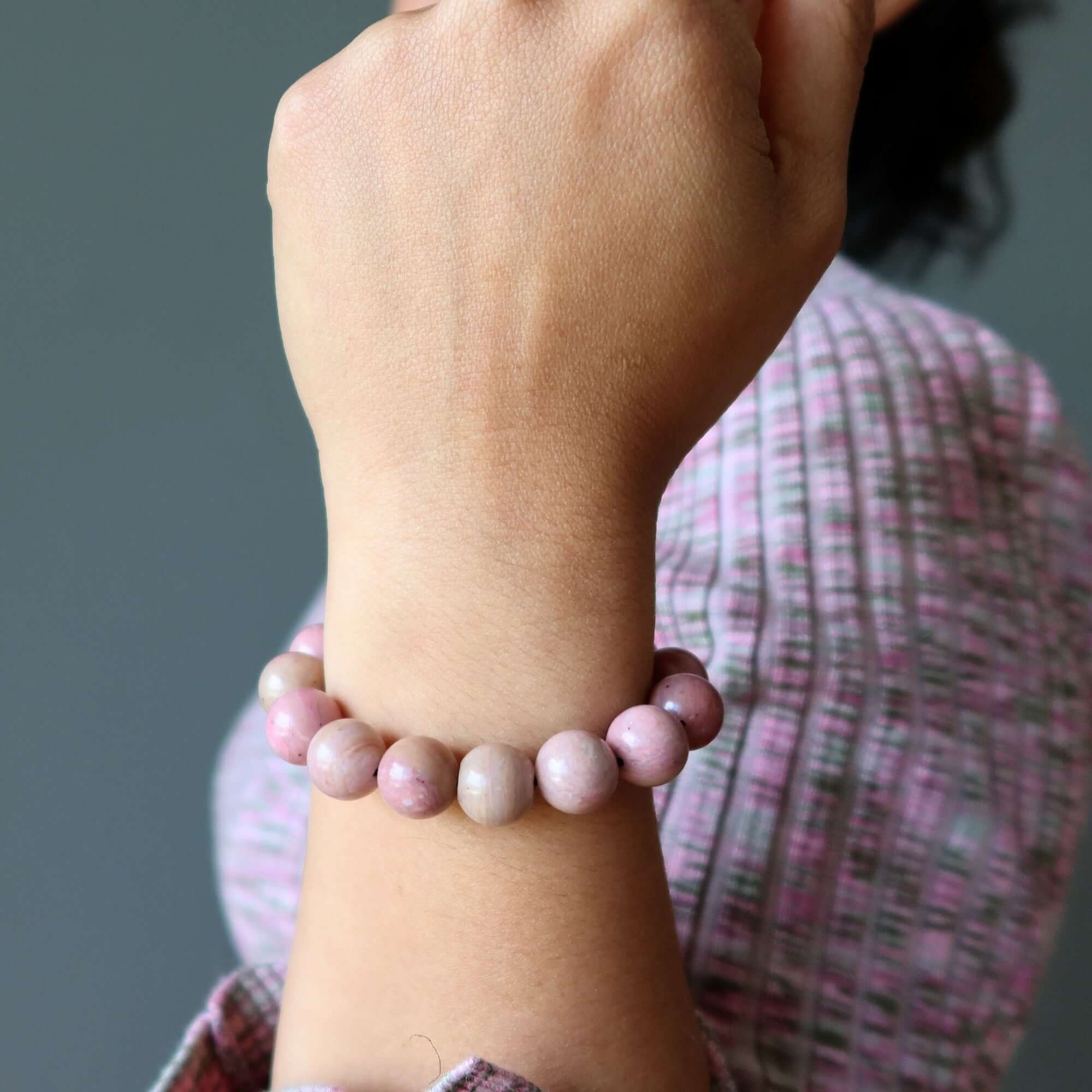 Bracelet en Jaspe Bois Rose, Pierre de l'Amour Durable
