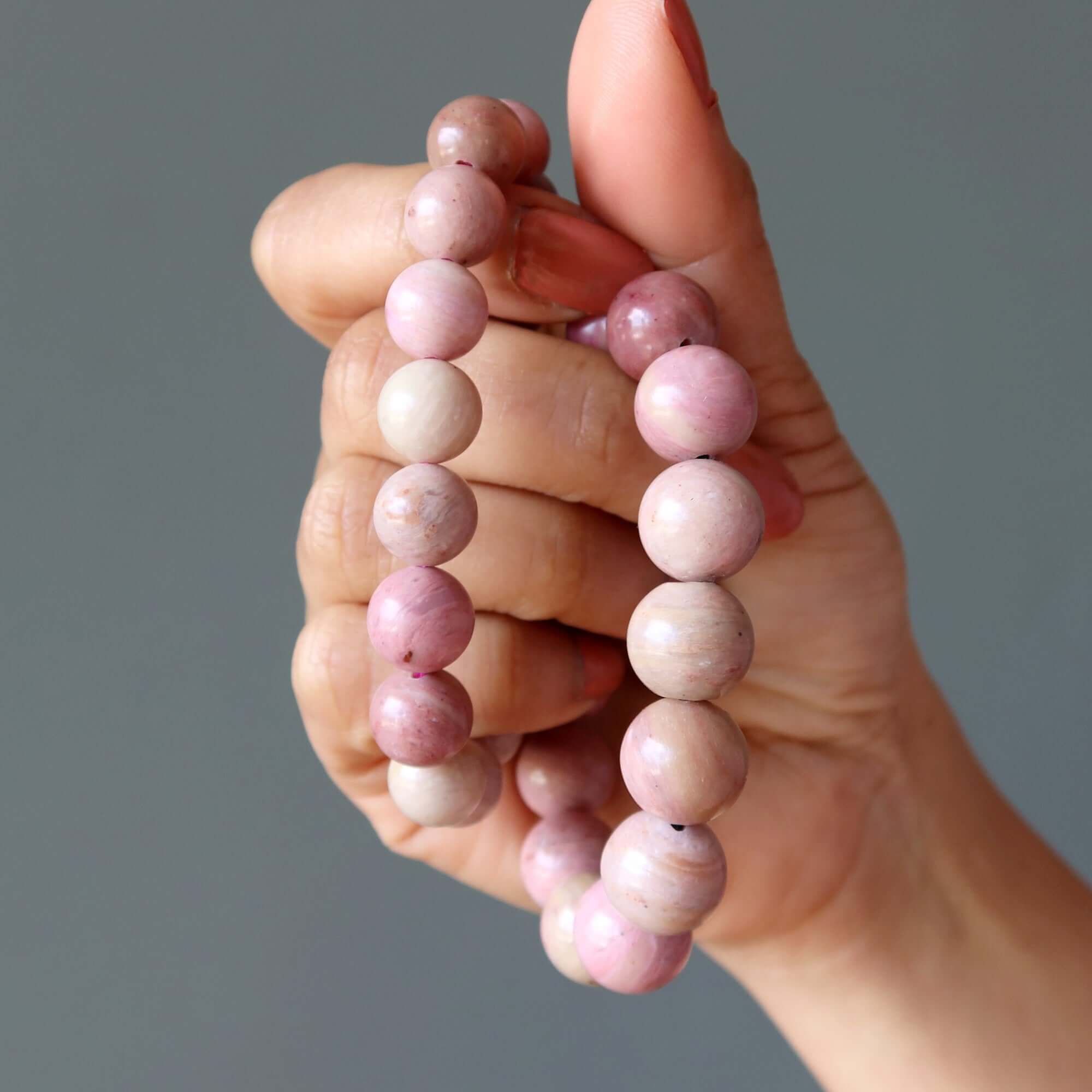 Bracelet en Jaspe Bois Rose, Pierre de l'Amour Durable