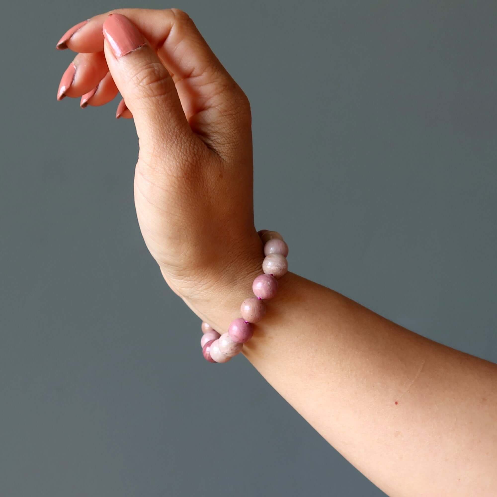 Bracelet en Jaspe Bois Rose, Pierre de l'Amour Durable