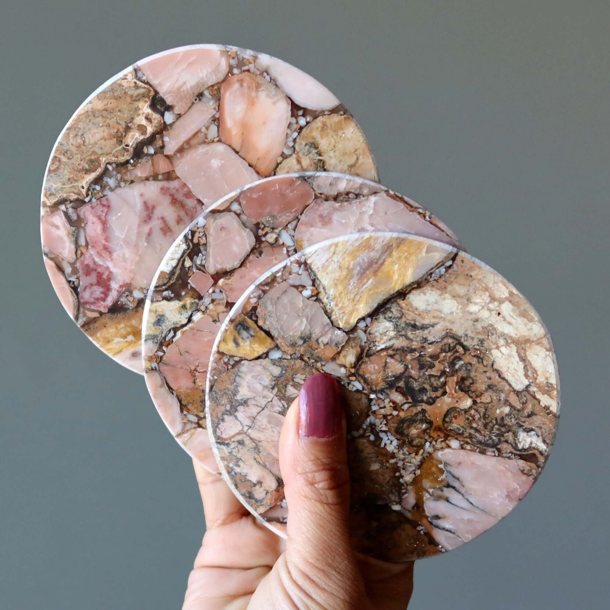 Rhodonite Charger Pink Social Circle Crystal Energizer
