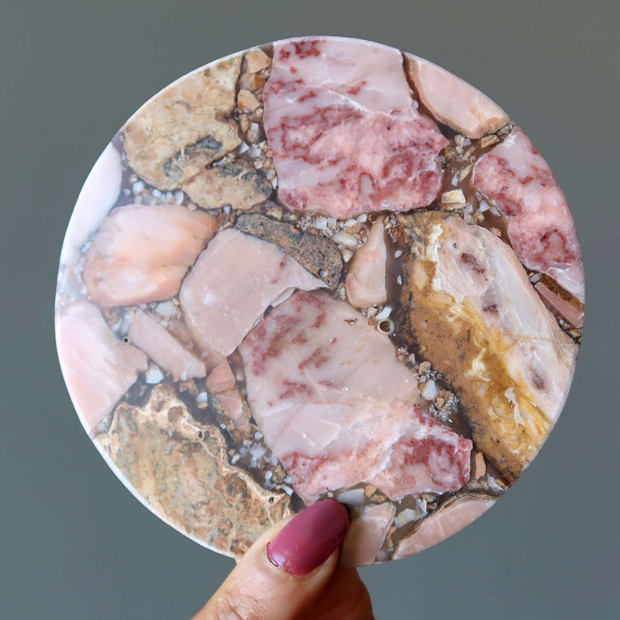 Rhodonite Charger Pink Social Circle Crystal Energizer