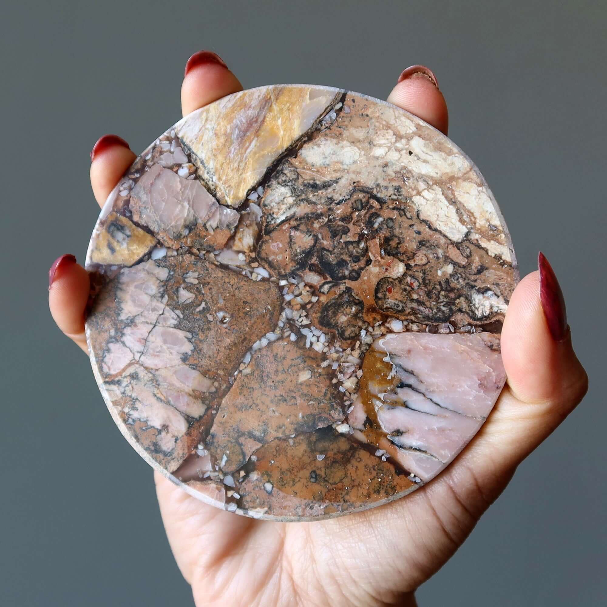 Rhodonite Charger Pink Social Circle Crystal Energizer