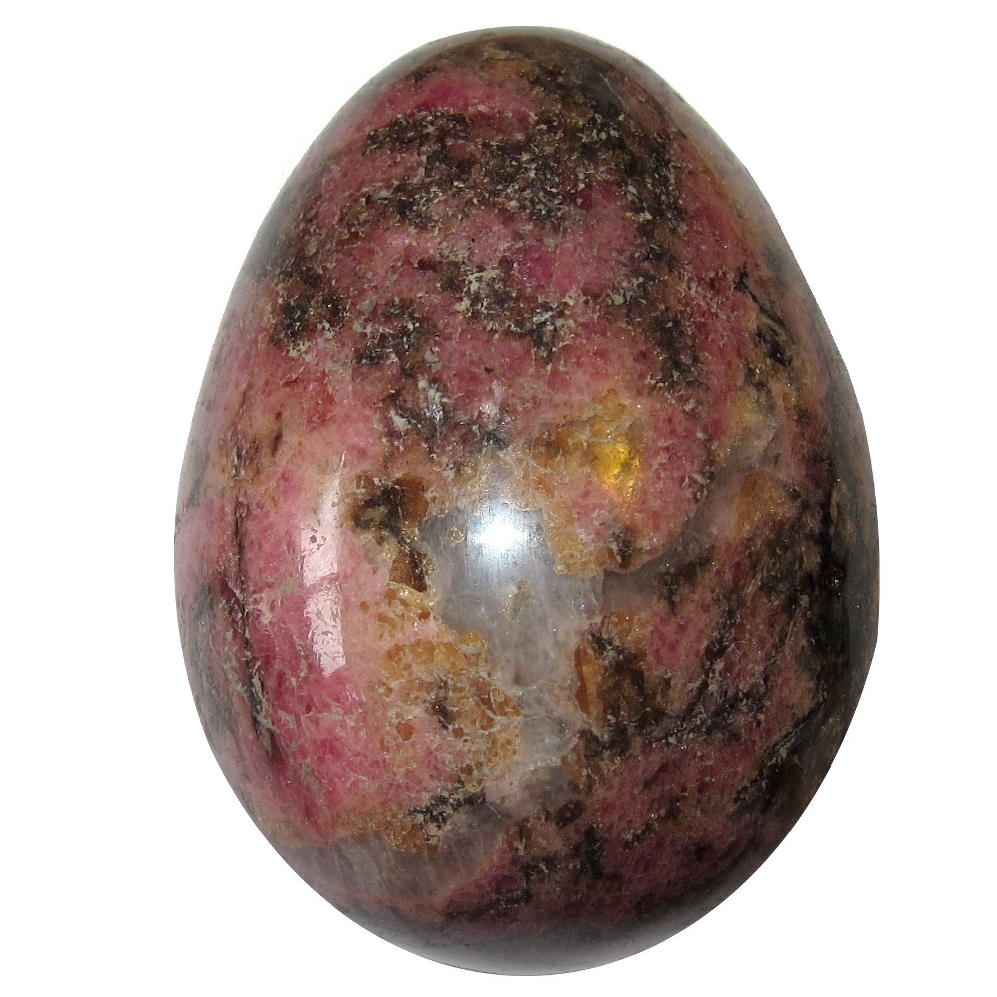 Œuf de rhodochrosite rose foncé, amour solide comme le roc, cristal d'amitié