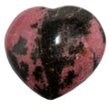 Cœur de rhodonite rose noir cristal des amants sauvages