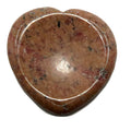 Pierre de poche en rhodonite en forme de cœur, apaisant les soucis