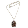 Rhodonite Necklace Self-Acceptance Pendant Brass