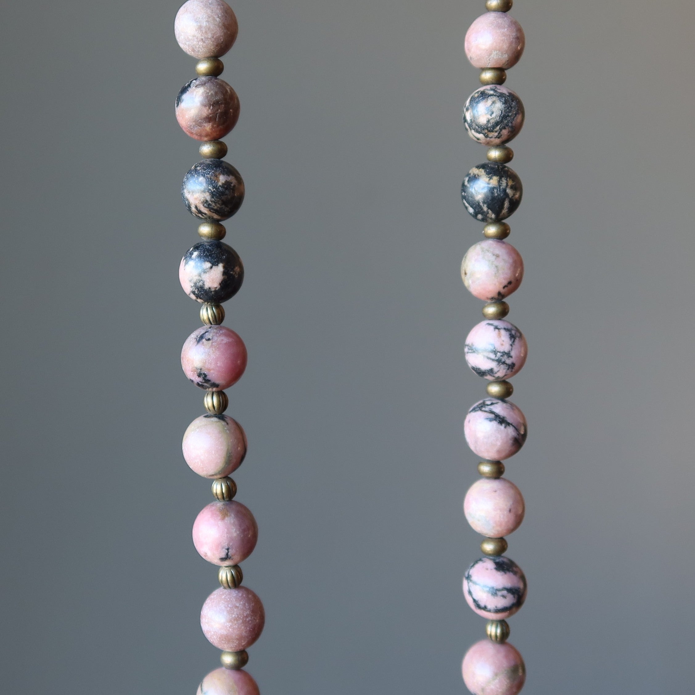 Rhodonite Necklace Literature Lover Key