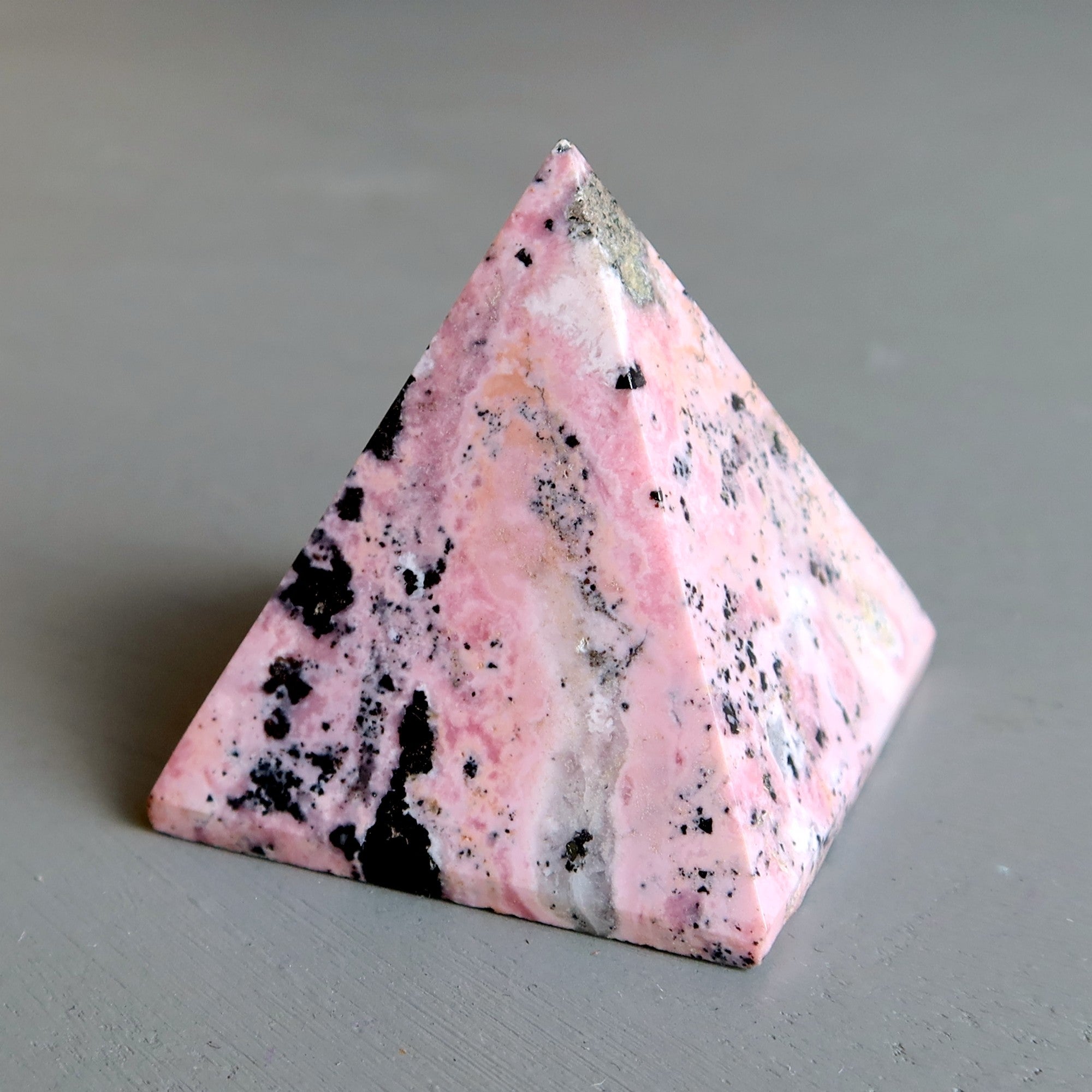 Rhodonite Pyramid Love from Above Crystal