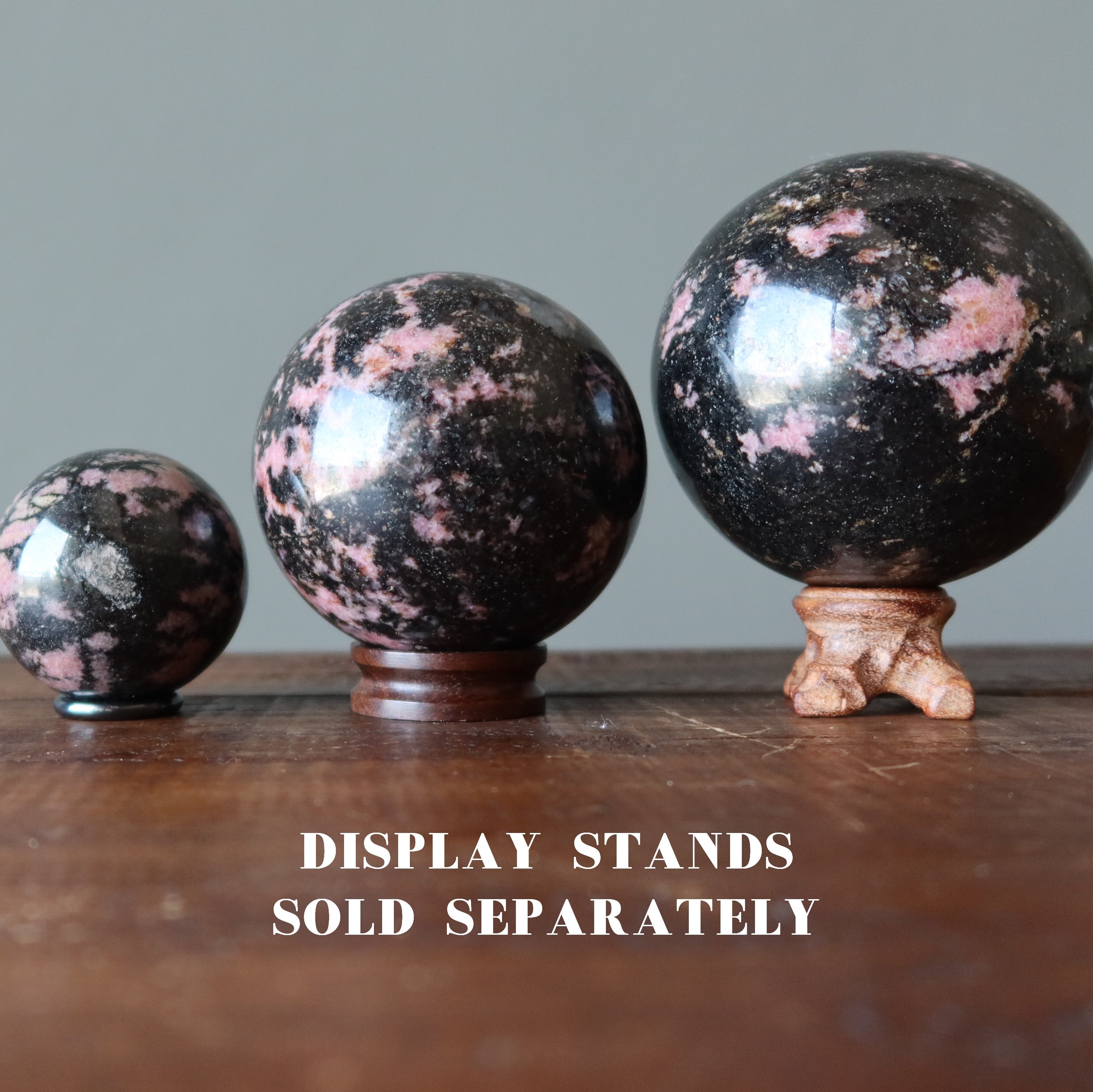 Rhodonite Sphere Venus Mercury Eclipse Crystal Ball