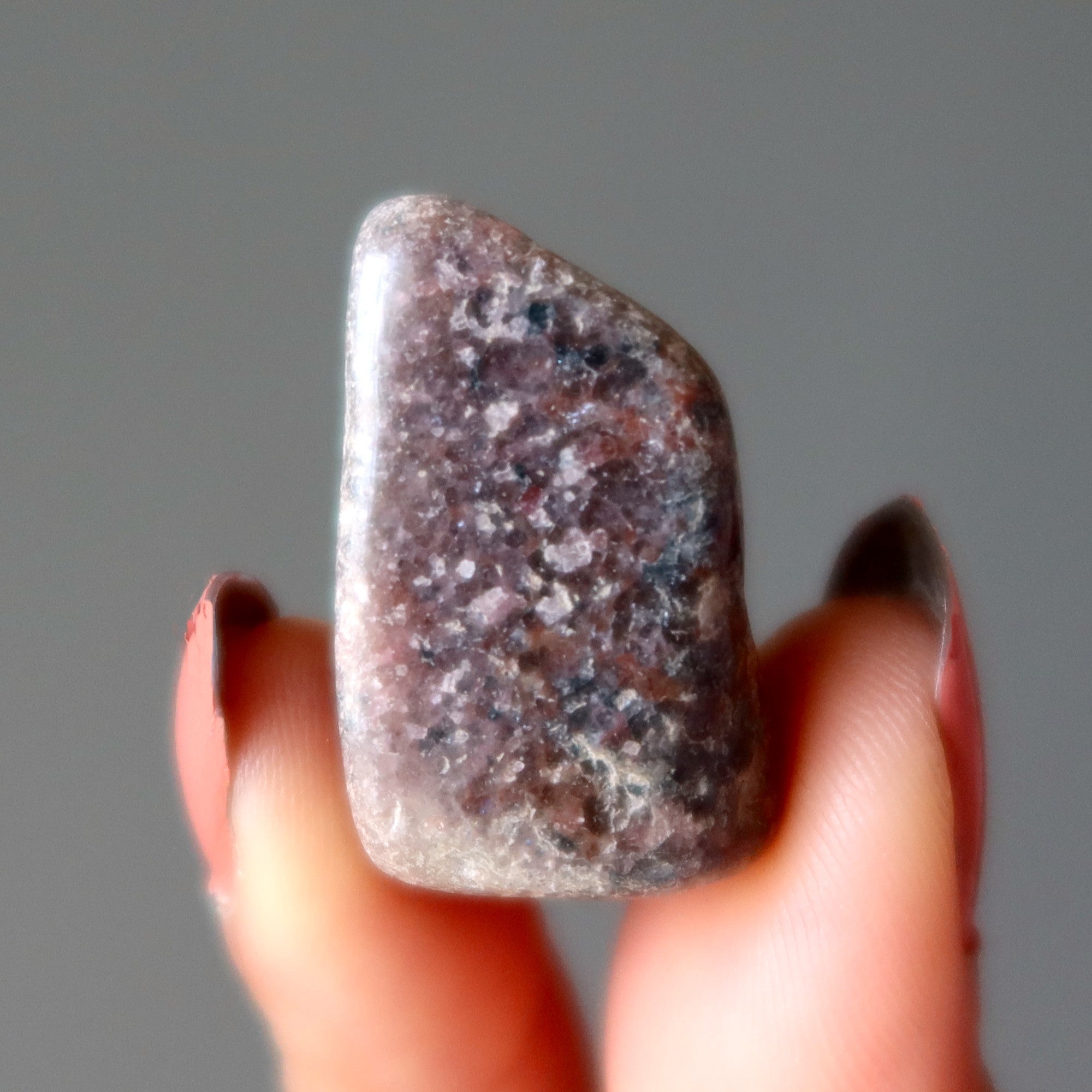 Rhodonite Tumbled Stone Black Pink Love Crystal