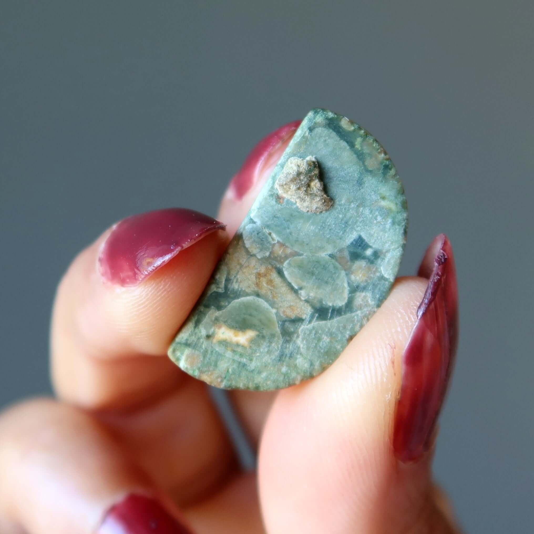 Rhyolite Grid Crystal Set of 3 Smiling Rainforest Gems