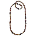 Collier en rhyolite, pierres inspirantes œil d'oiseau rouge