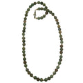 Rhyolite Necklace Tropical Rainforest Green Beaded