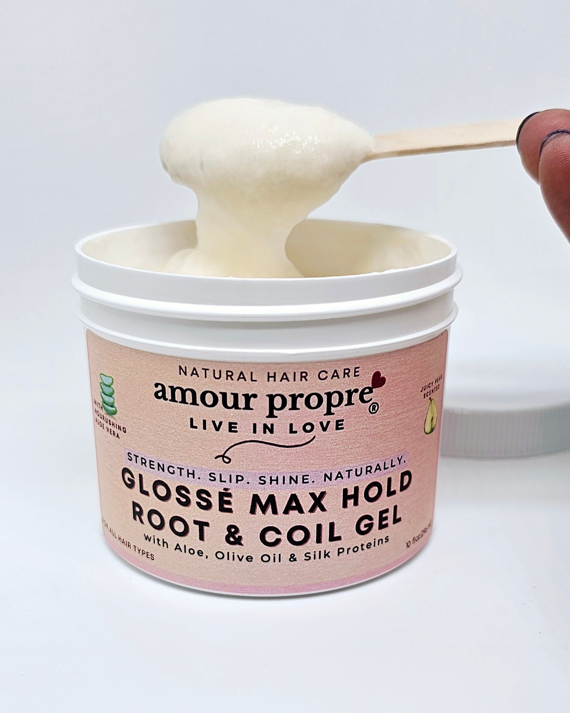 Glossé Max Hold Root & Coil Gel
mit Aloe, Olivenöl & Seidenproteinen