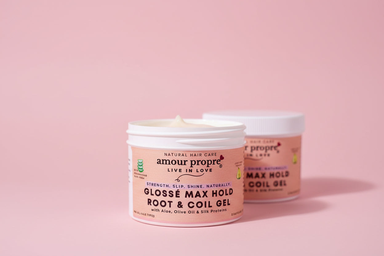 Glossé Max Hold Root & Coil Gel
mit Aloe, Olivenöl & Seidenproteinen