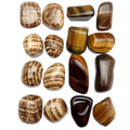 Tumbled Stone Set Root Chakra Tigers Eye Aragonite