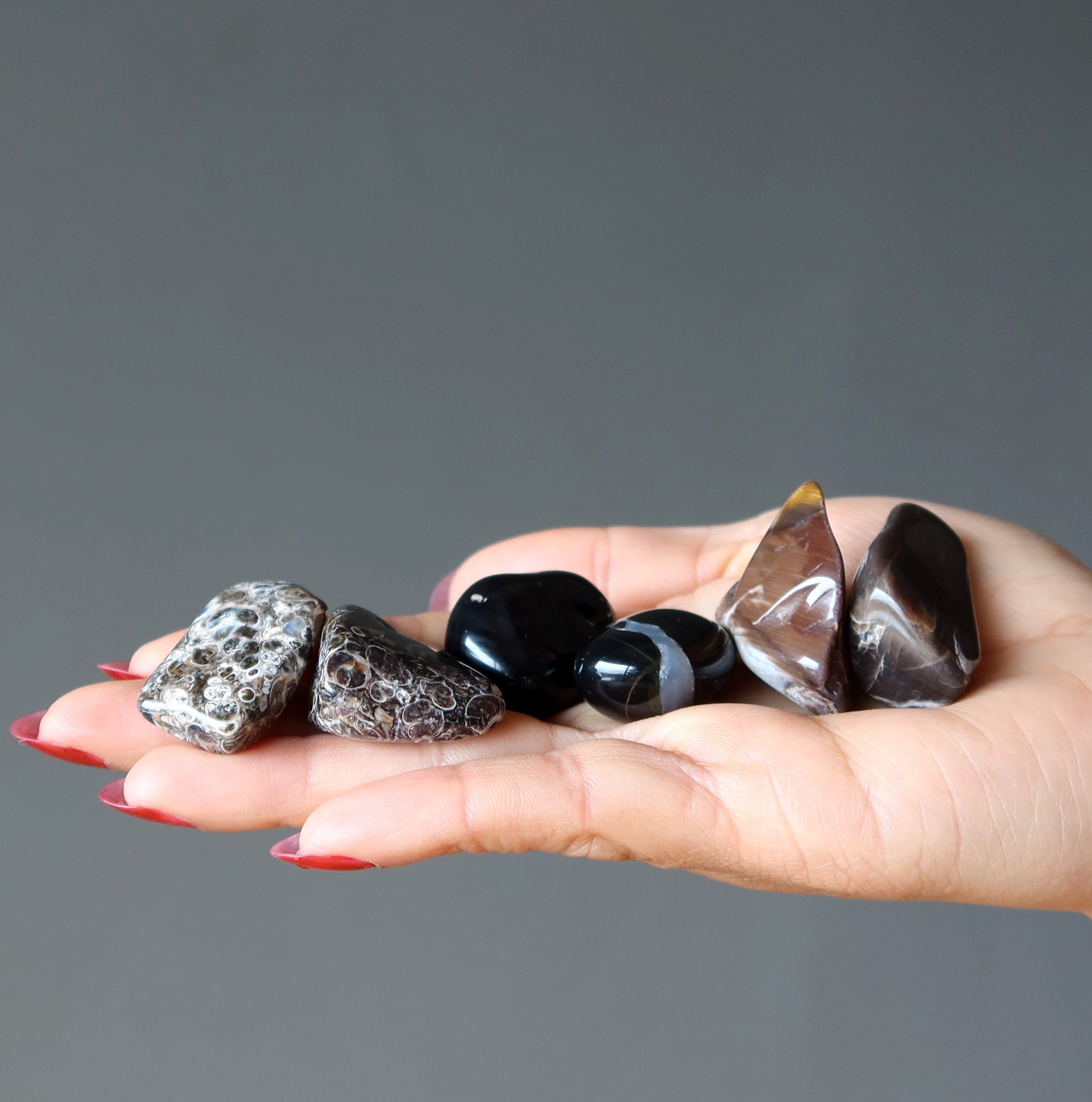 Tumbled Stone Set Root Chakra Healing Gems of the Land