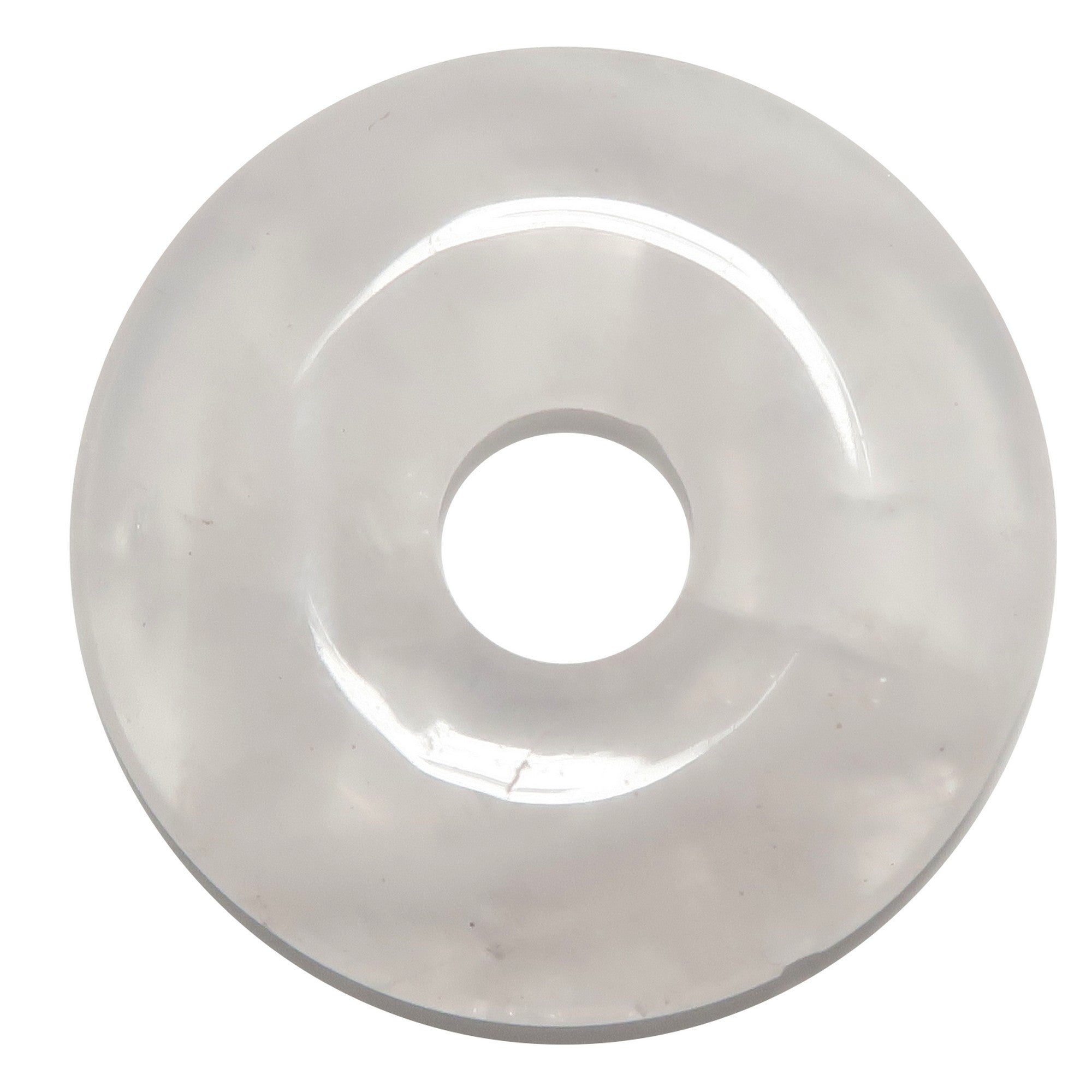 Rose Quartz Gemstone Donut Pink Pendant