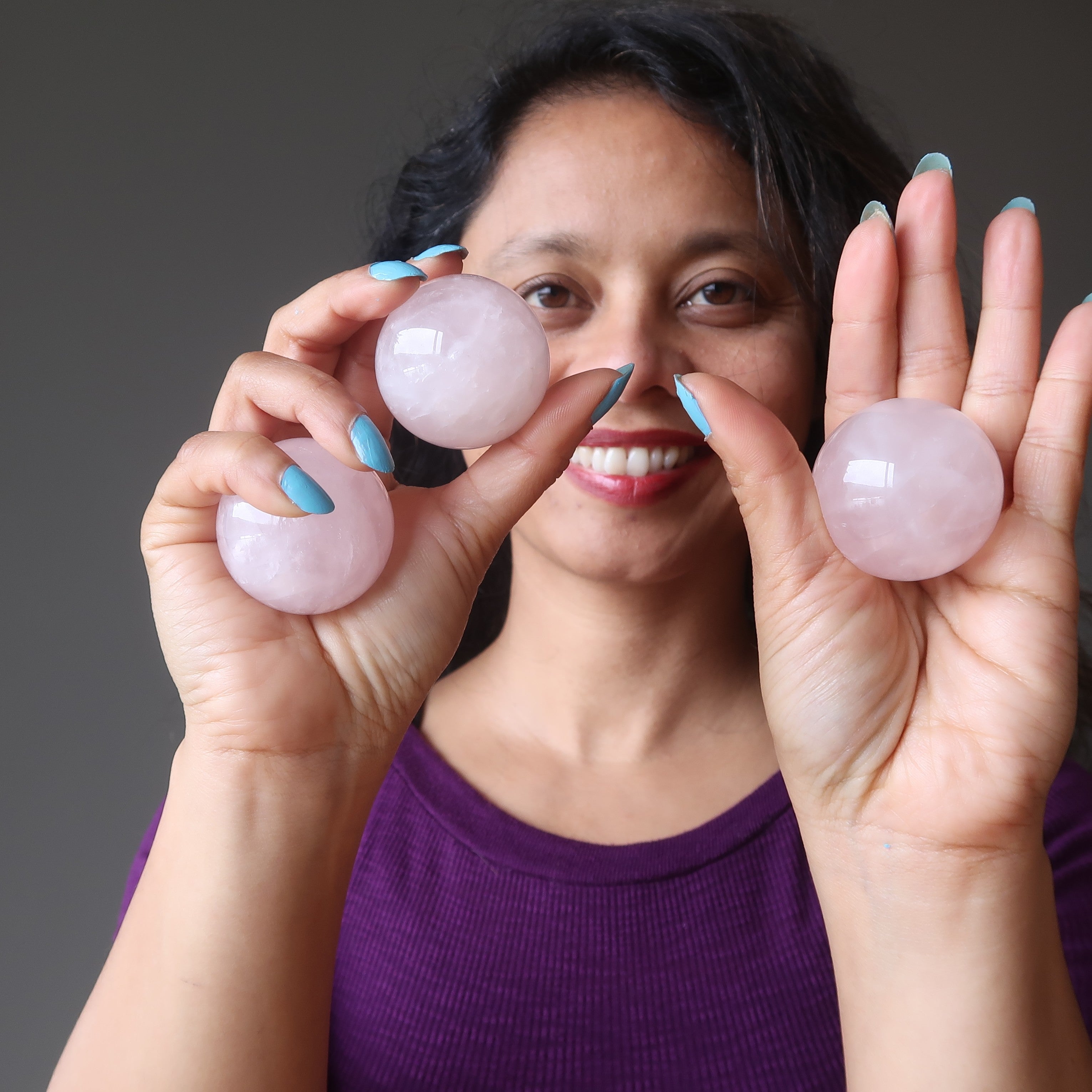 Rose Quartz Sphere Pink EQ Love Stone Crystal Ball