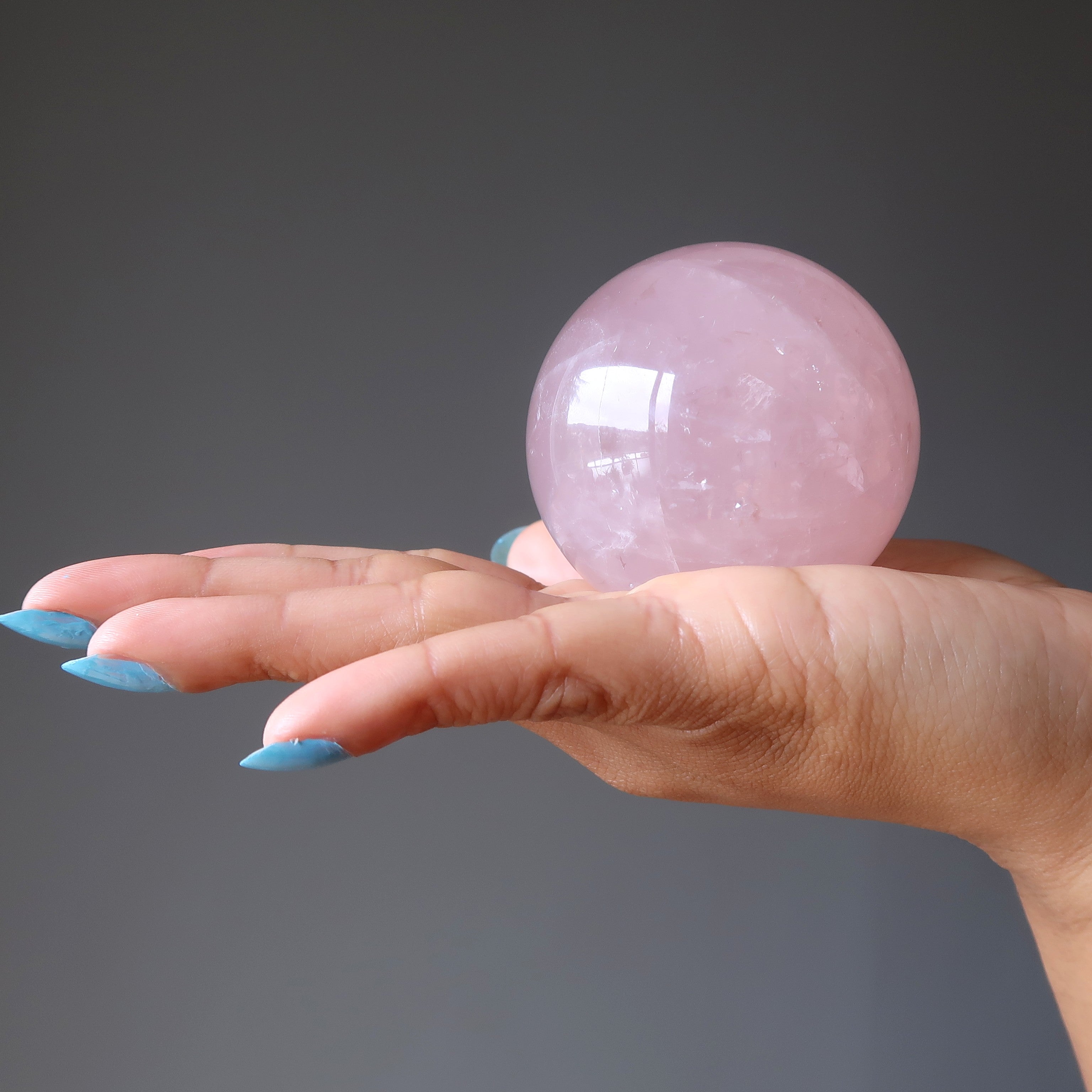 Rose Quartz Sphere Dancing Star Crystal Ball