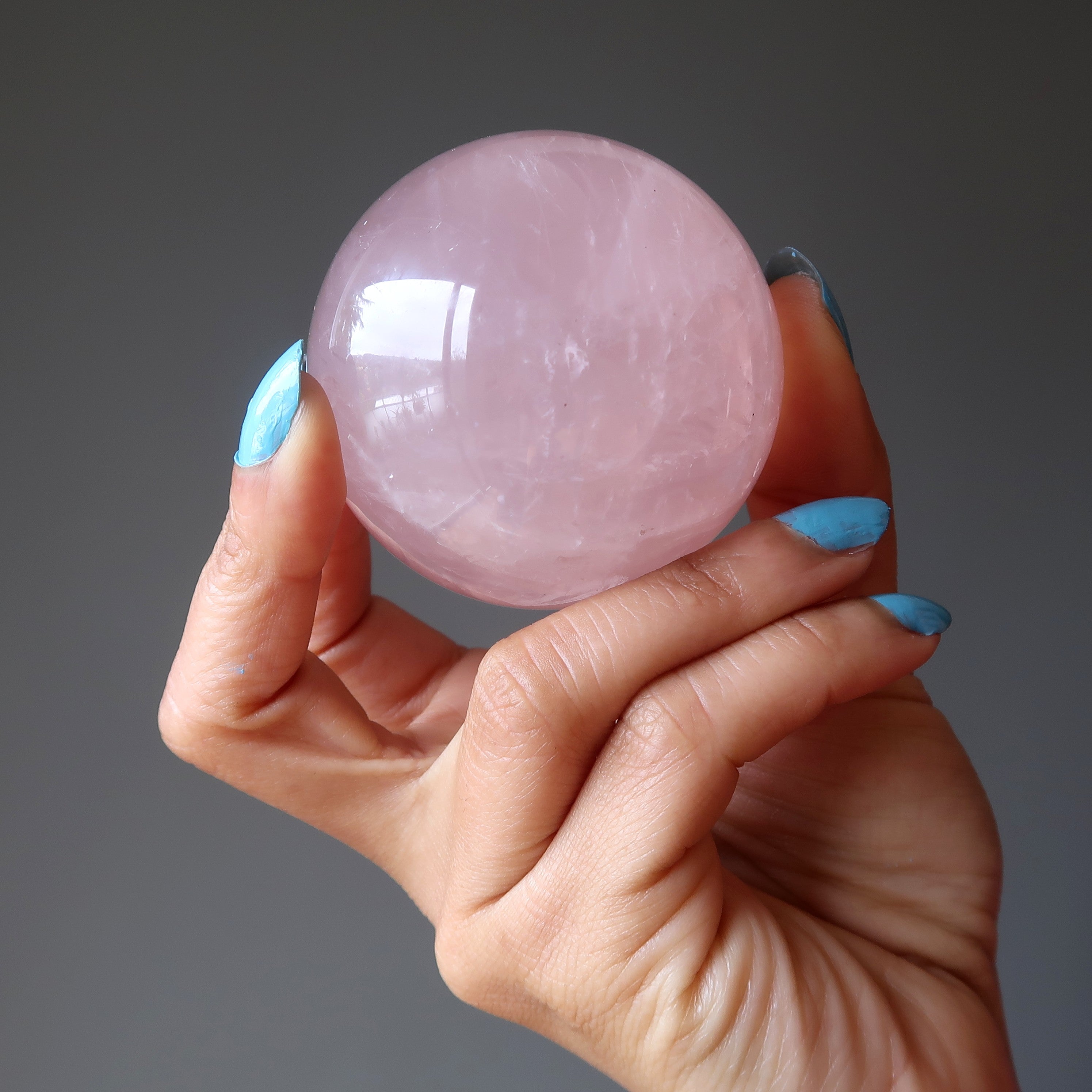 Rose Quartz Sphere Dancing Star Crystal Ball
