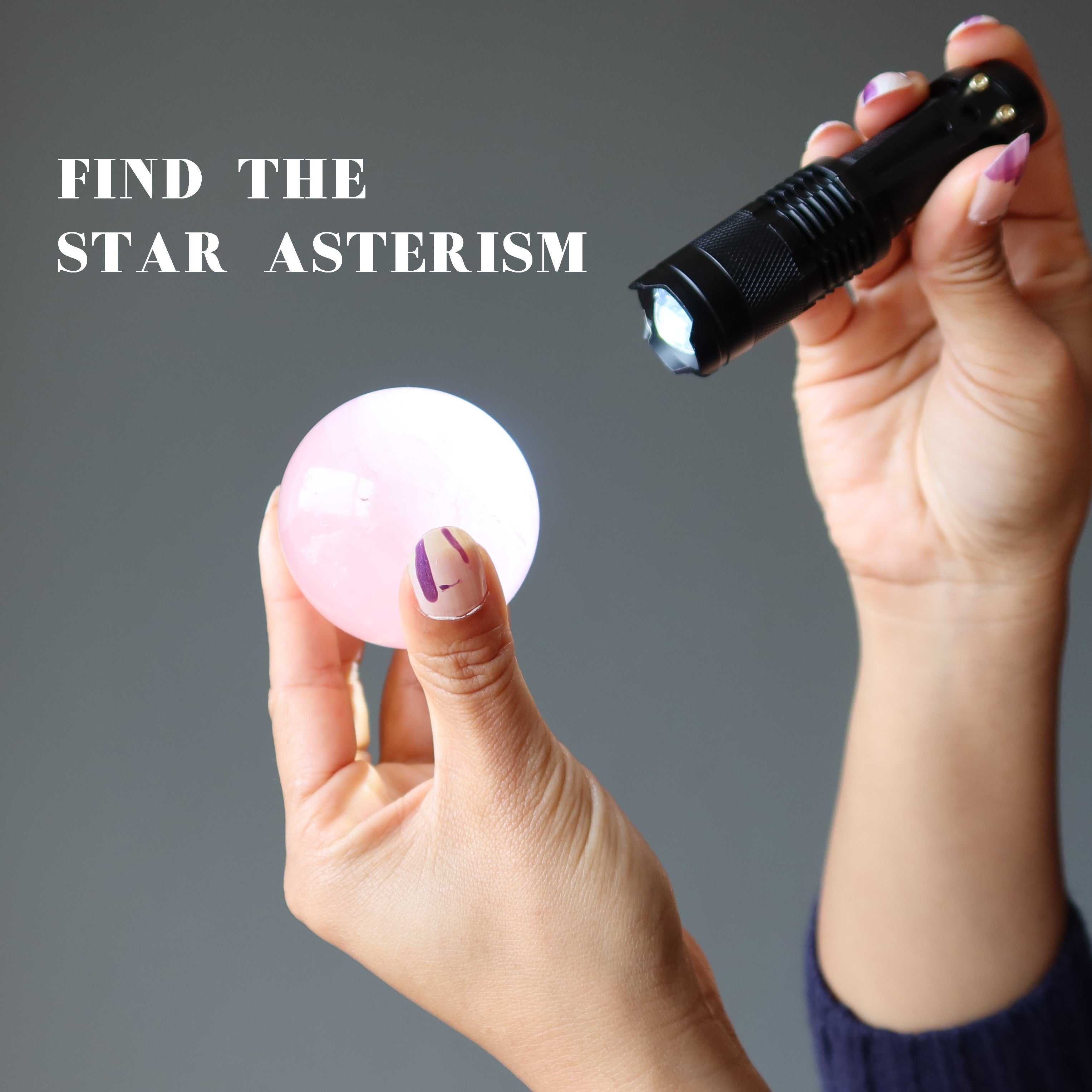 Rose Quartz Sphere Dancing Star Crystal Ball