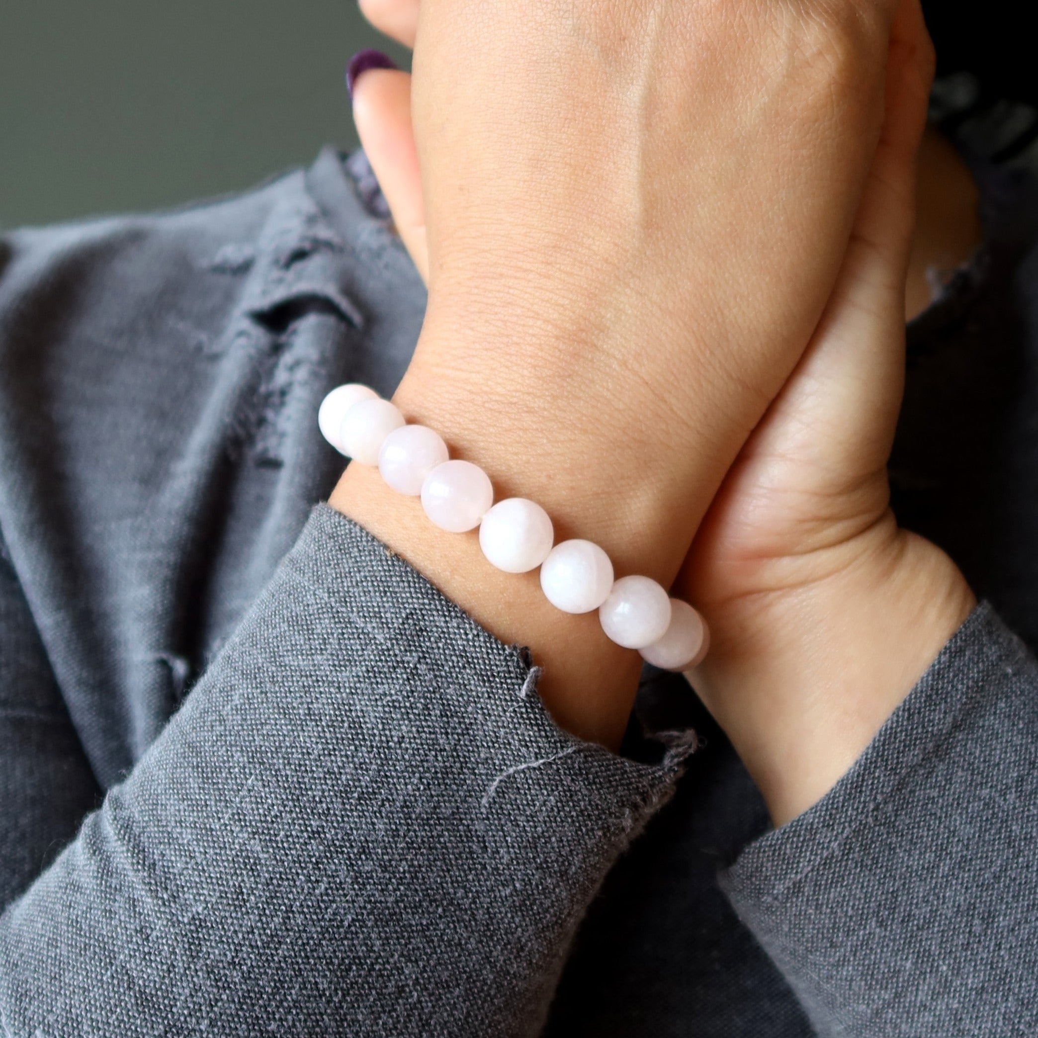 Rose Quartz Bracelet Creamy Dreamy Jewelry