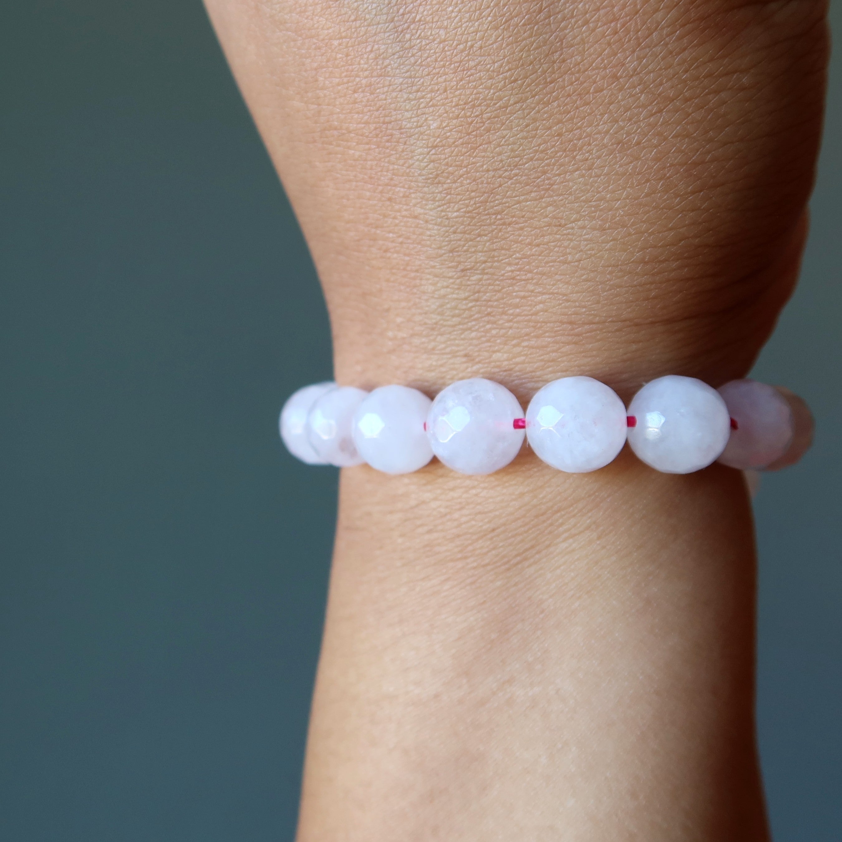 Rose Quartz Bracelet Love Spark Faceted Beads