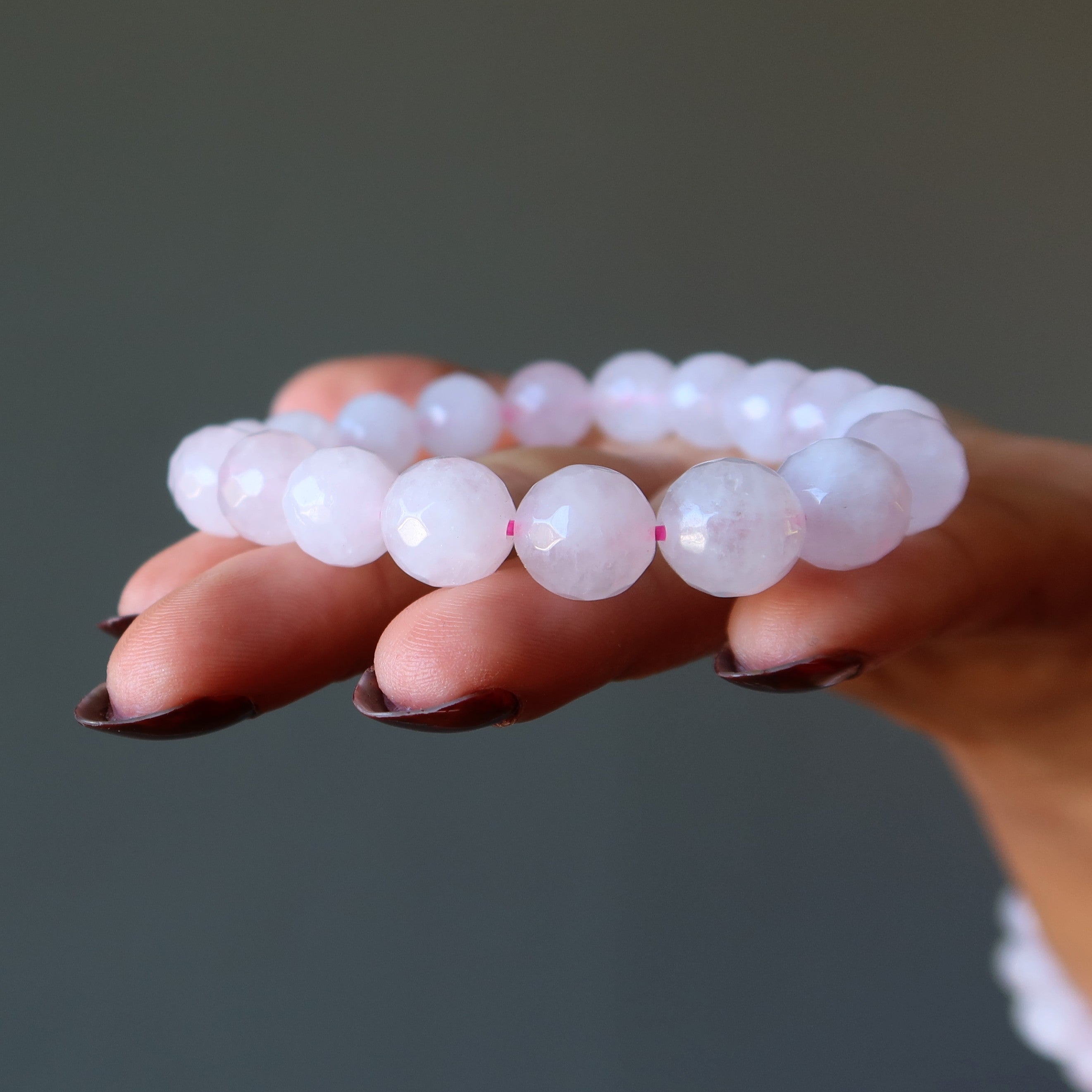 Rose Quartz Bracelet Love Spark Faceted Beads