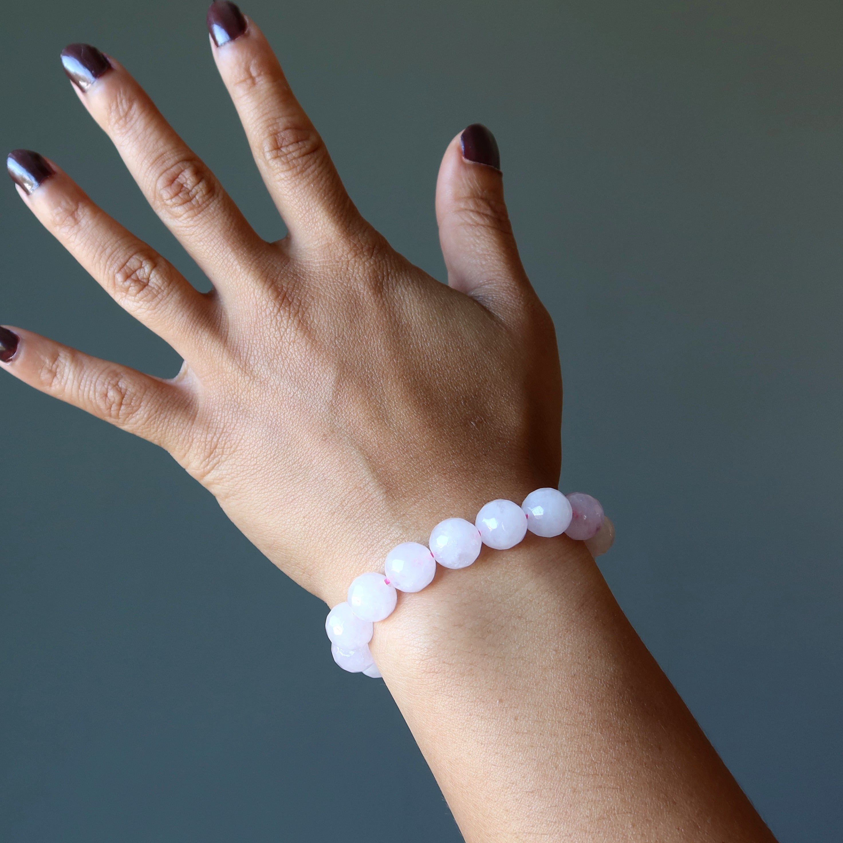 Rose Quartz Bracelet Love Spark Faceted Beads