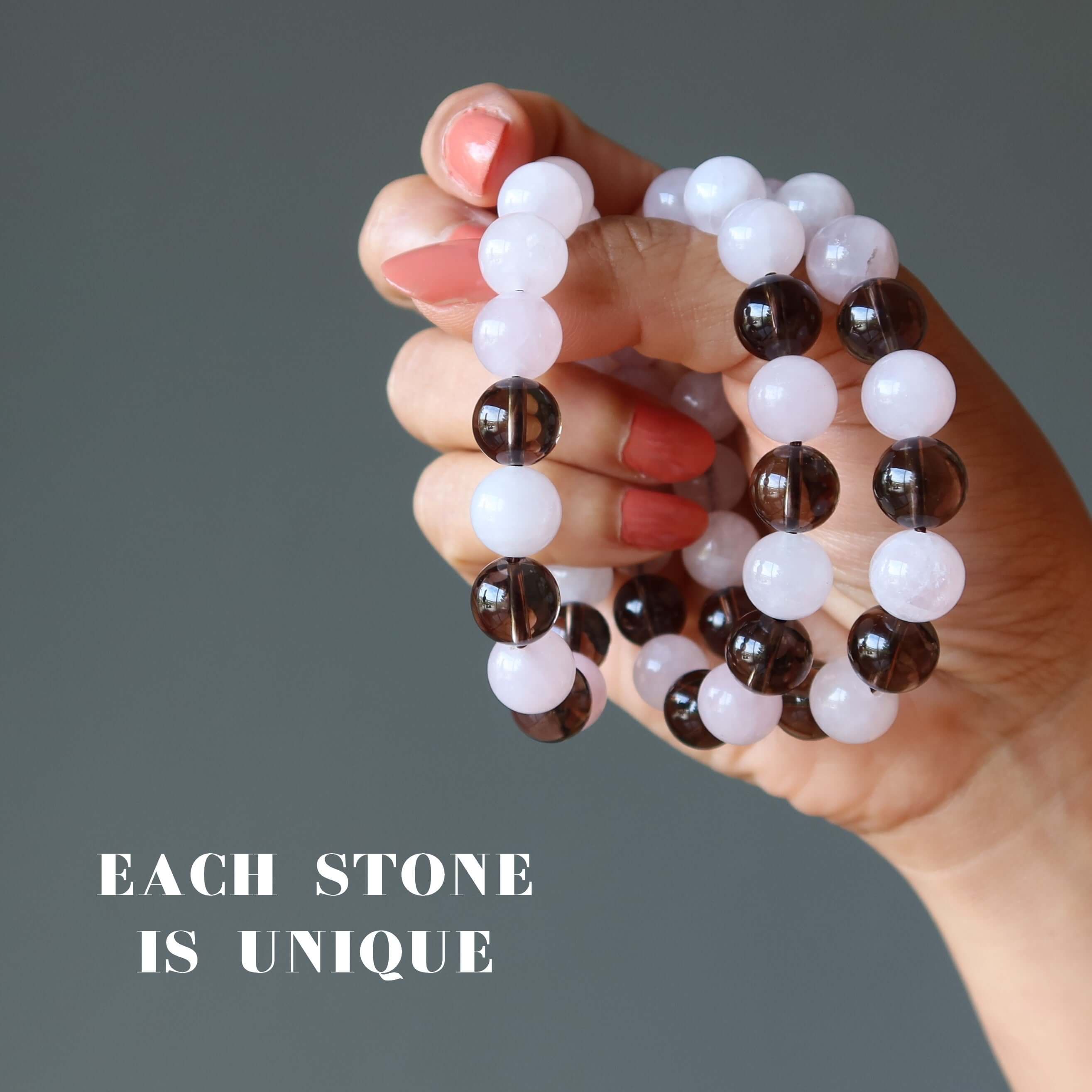 Rose Quartz Bracelet Smoky Hot Love Protector