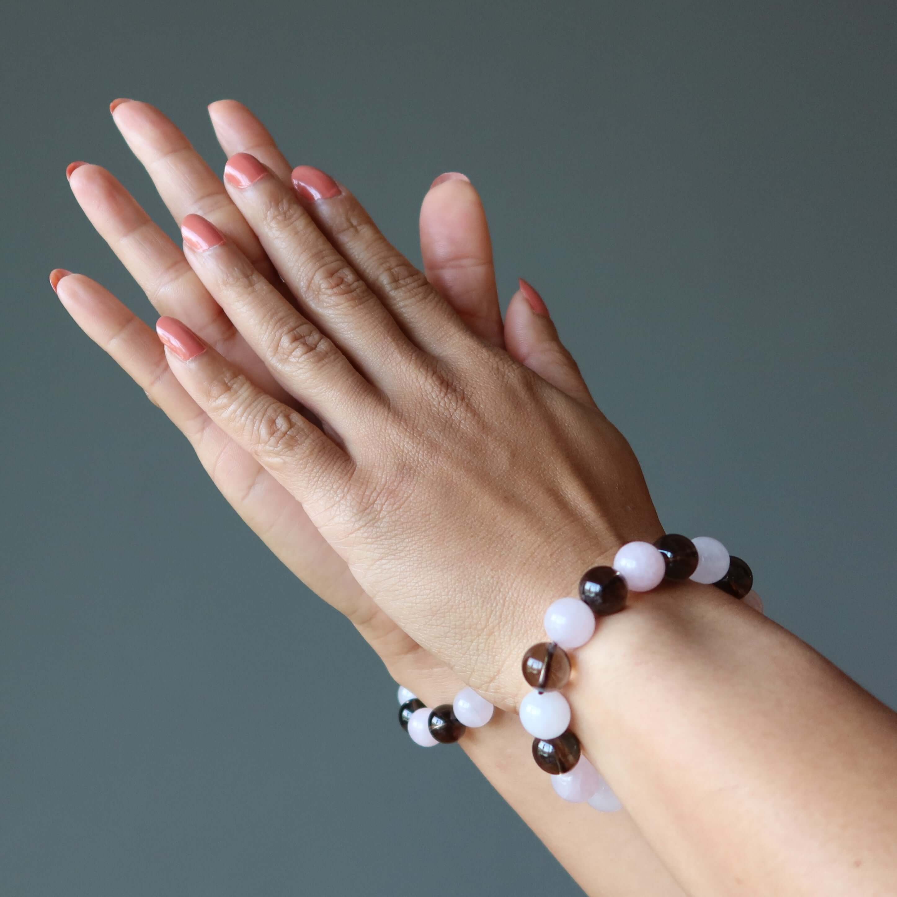 Rose Quartz Bracelet Smoky Hot Love Protector