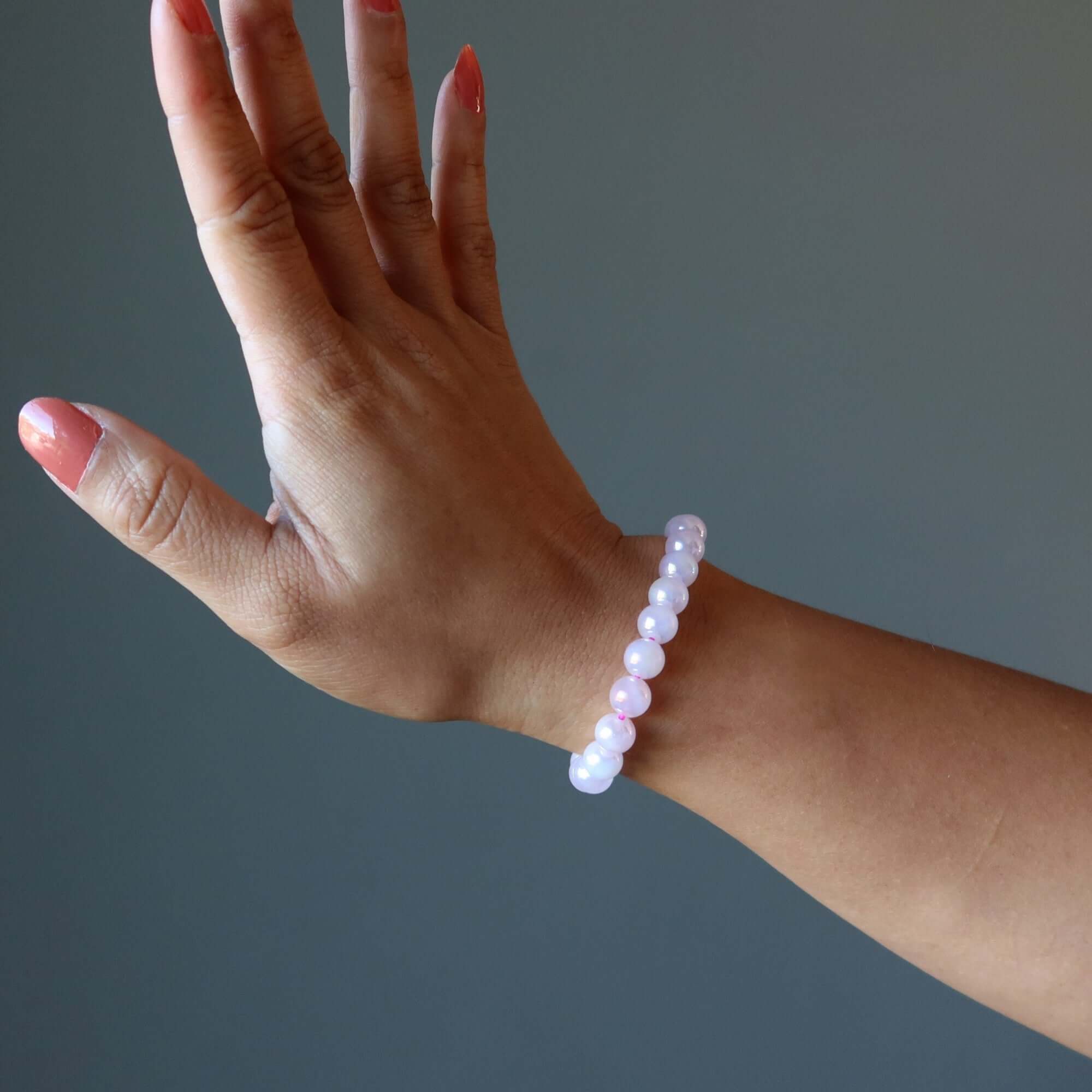Rose Quartz Bracelet Pink Angel Aura Sweetheart