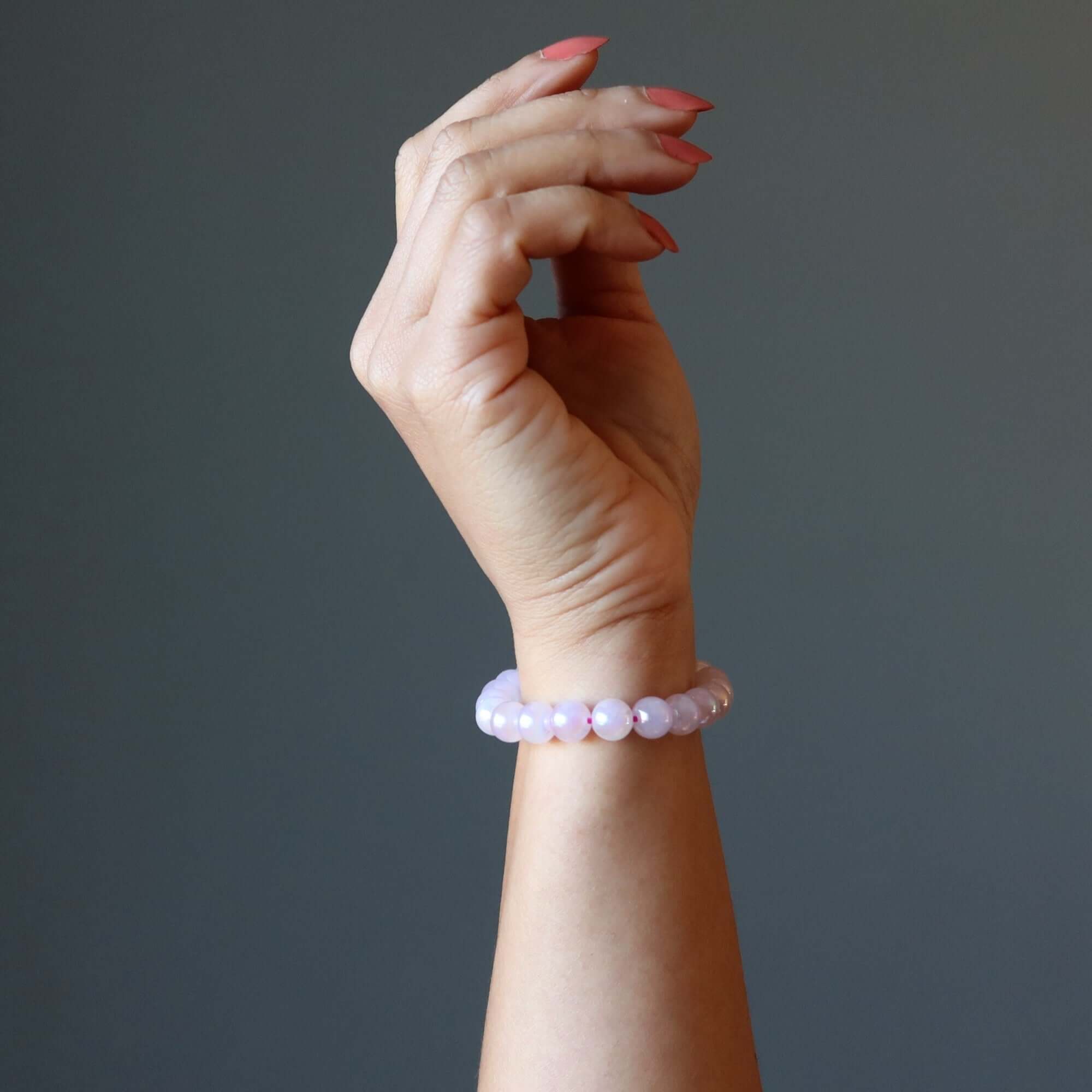 Rose Quartz Bracelet Pink Angel Aura Sweetheart