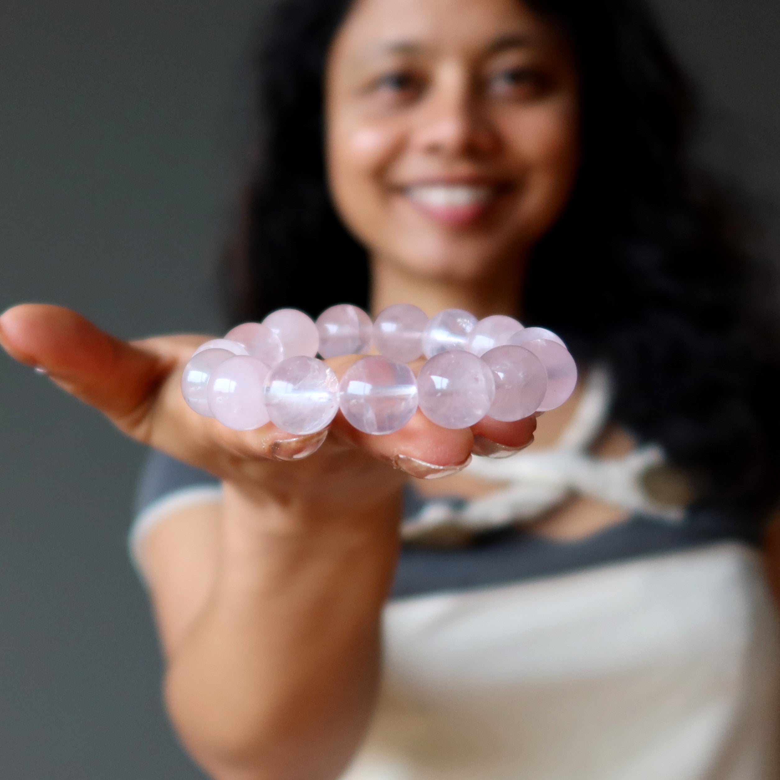 Rose Quartz Bracelet Pink Star Lover