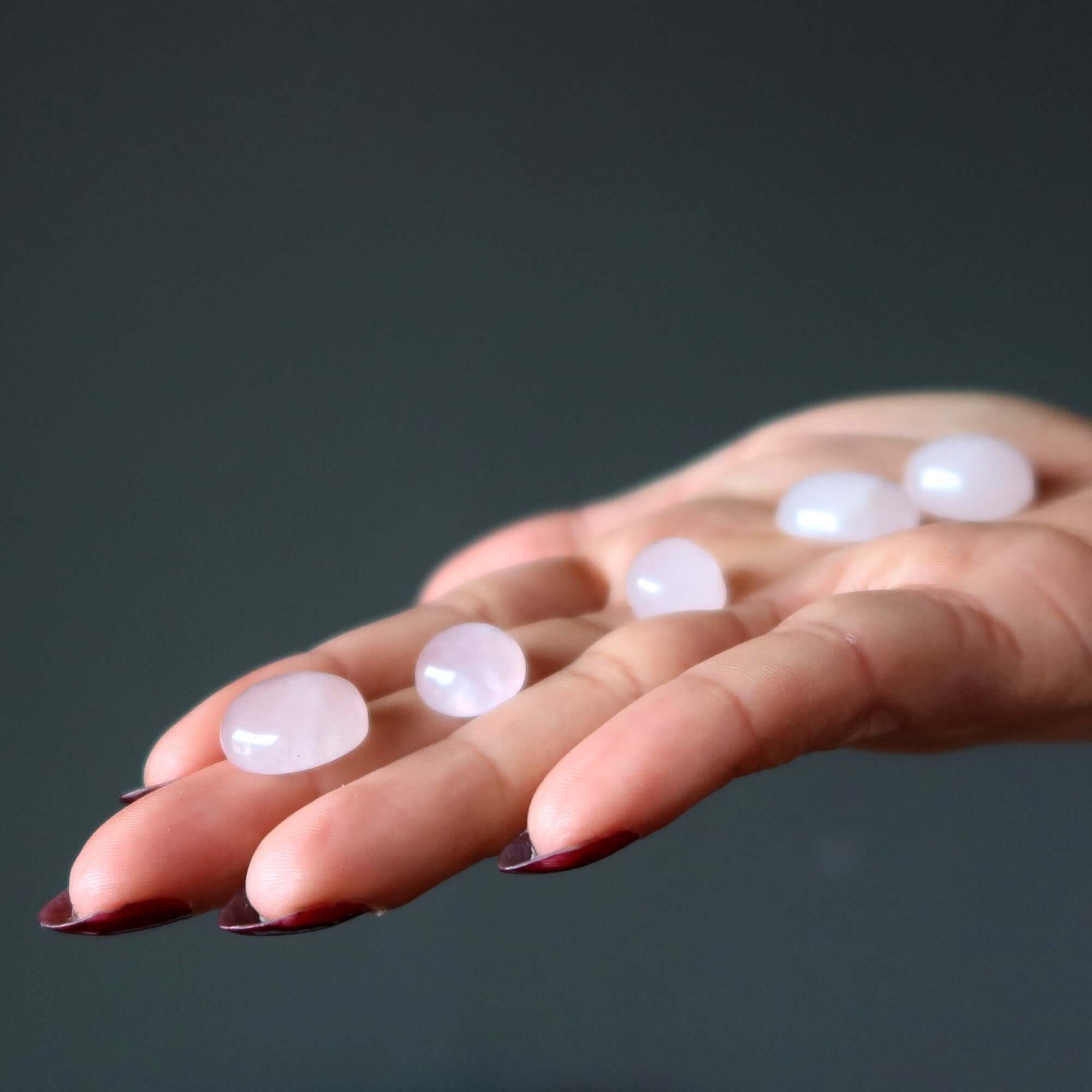 Rose Quartz Grid Crystal Coin of Self Awareness