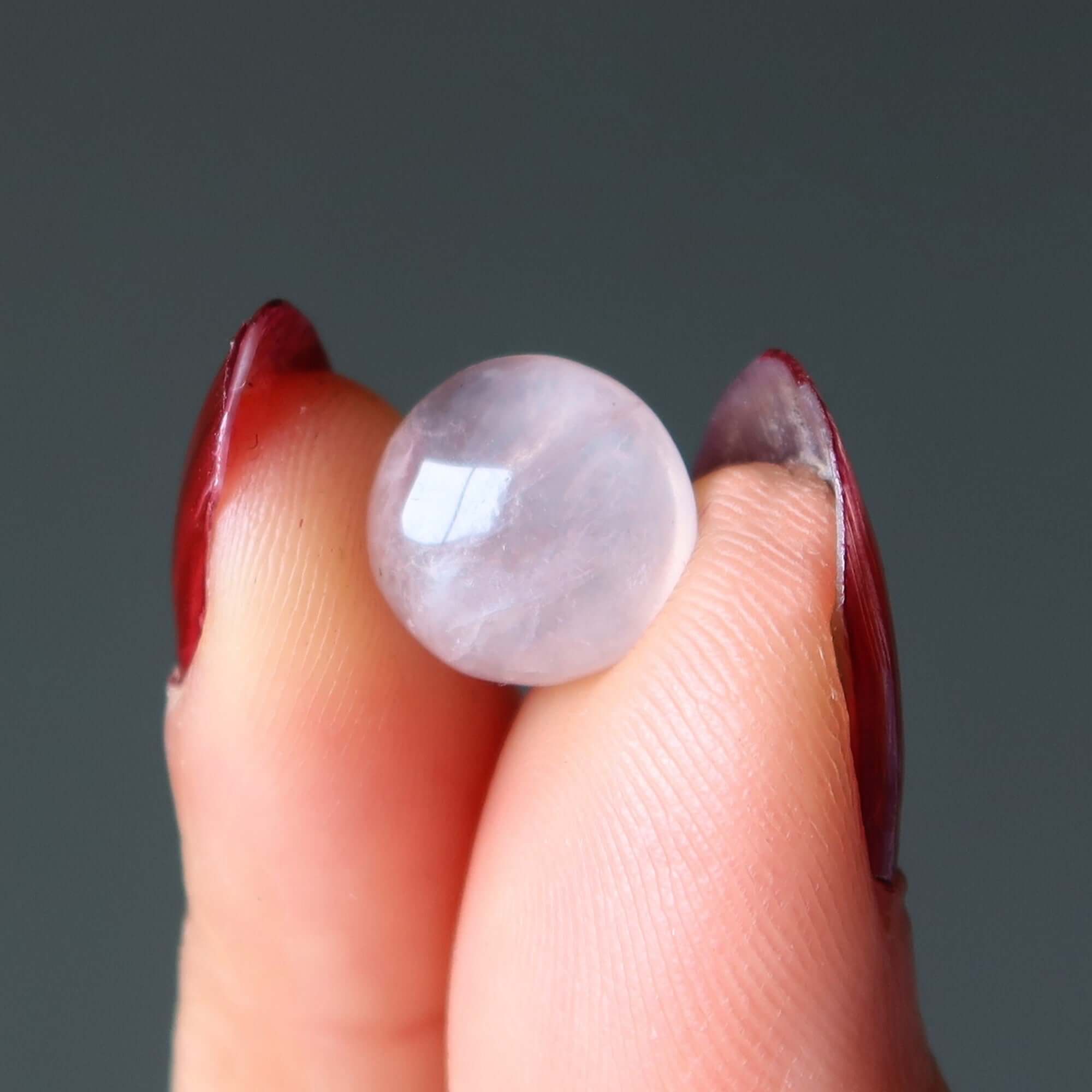 Rose Quartz Grid Crystal Coin of Self Awareness