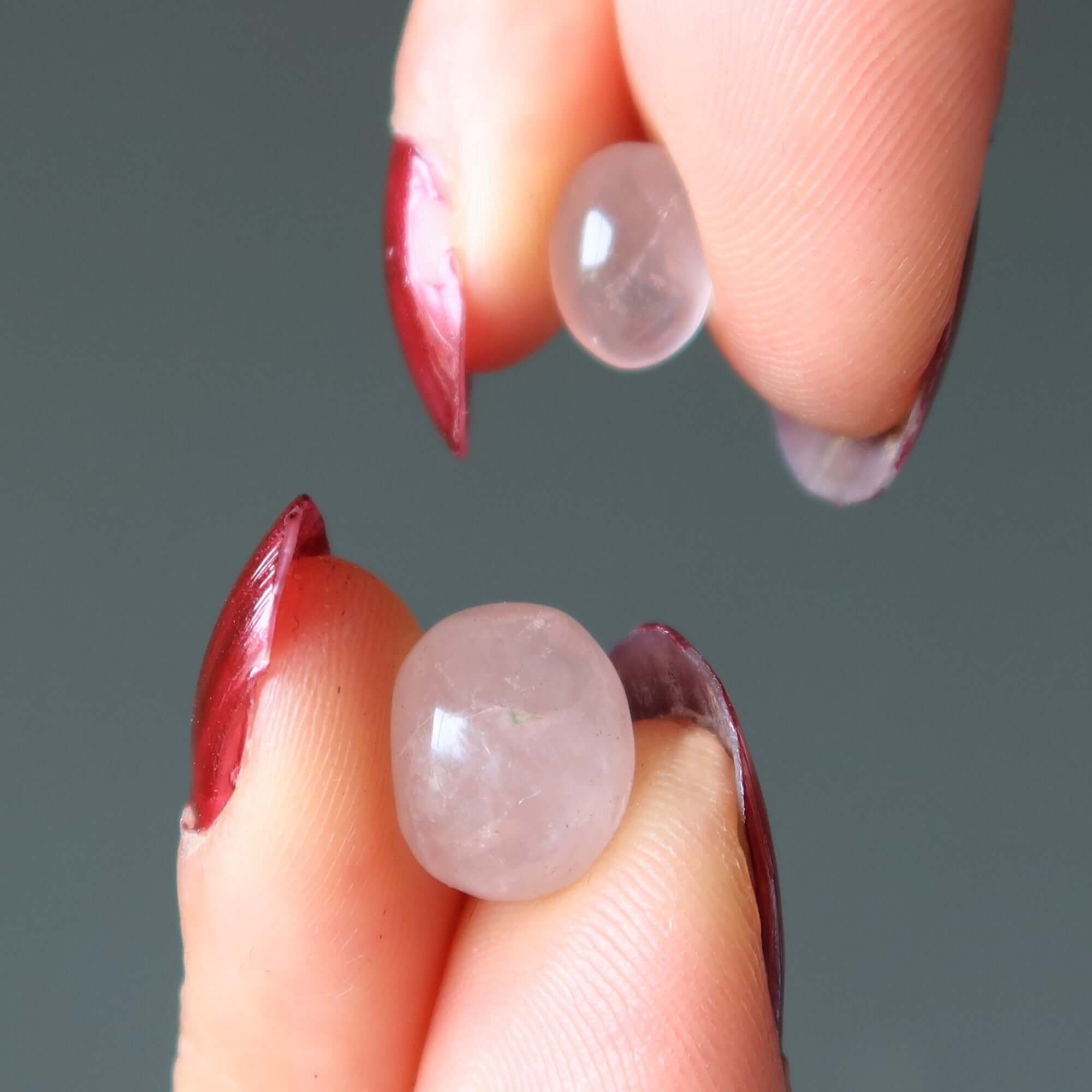 Rose Quartz Grid Crystal Love Mandala Oval Gem