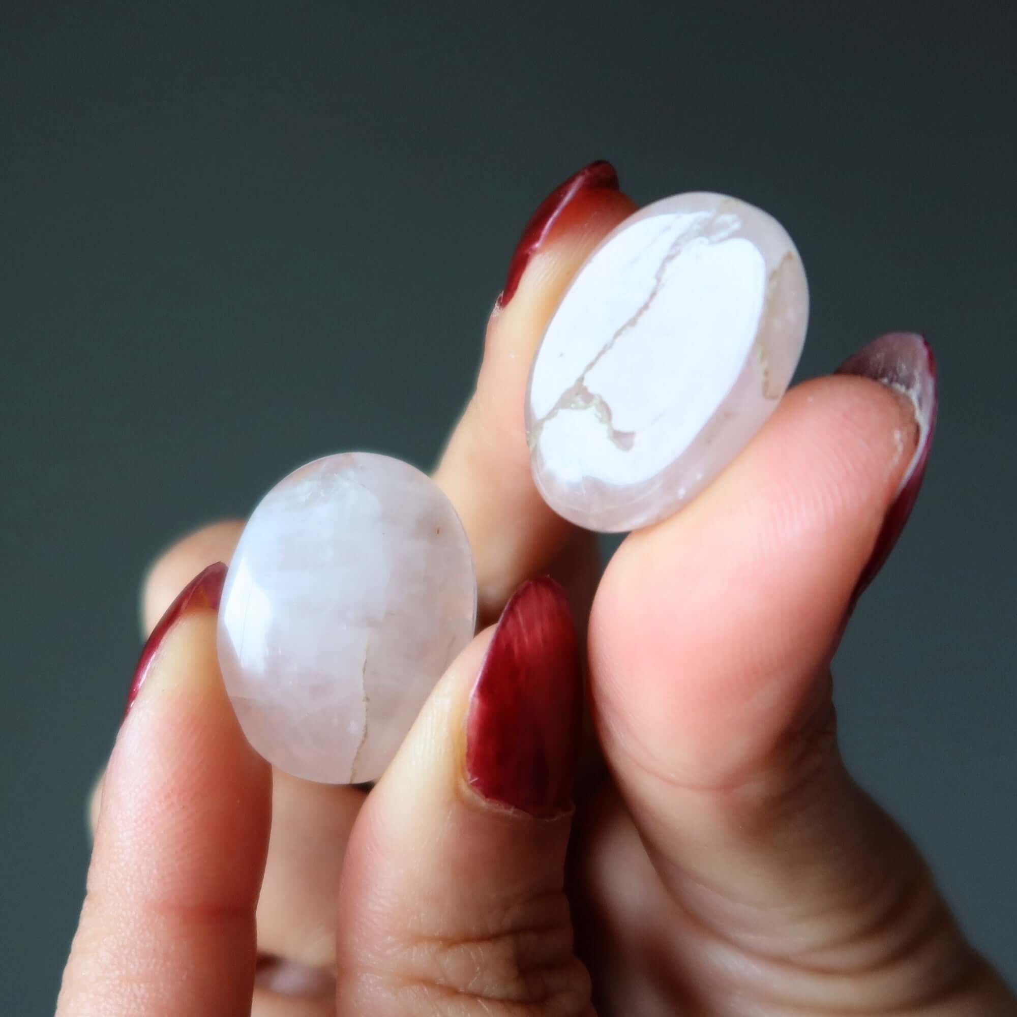 Rose Quartz Grid Crystal Oval Wounded Warrior