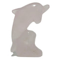 Dauphin en Quartz Rose Ondulations Pierre Romantique Rose