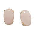 Rose Quartz Earrings Love Stud 14-Karat Gold