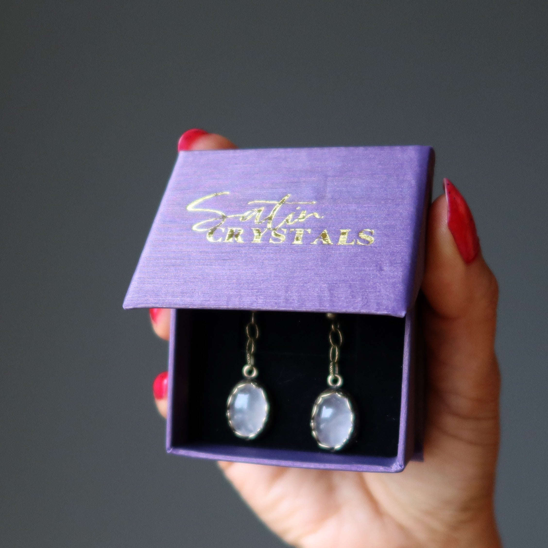 Rose Quartz Earrings Timeless Lover Gem on Chain