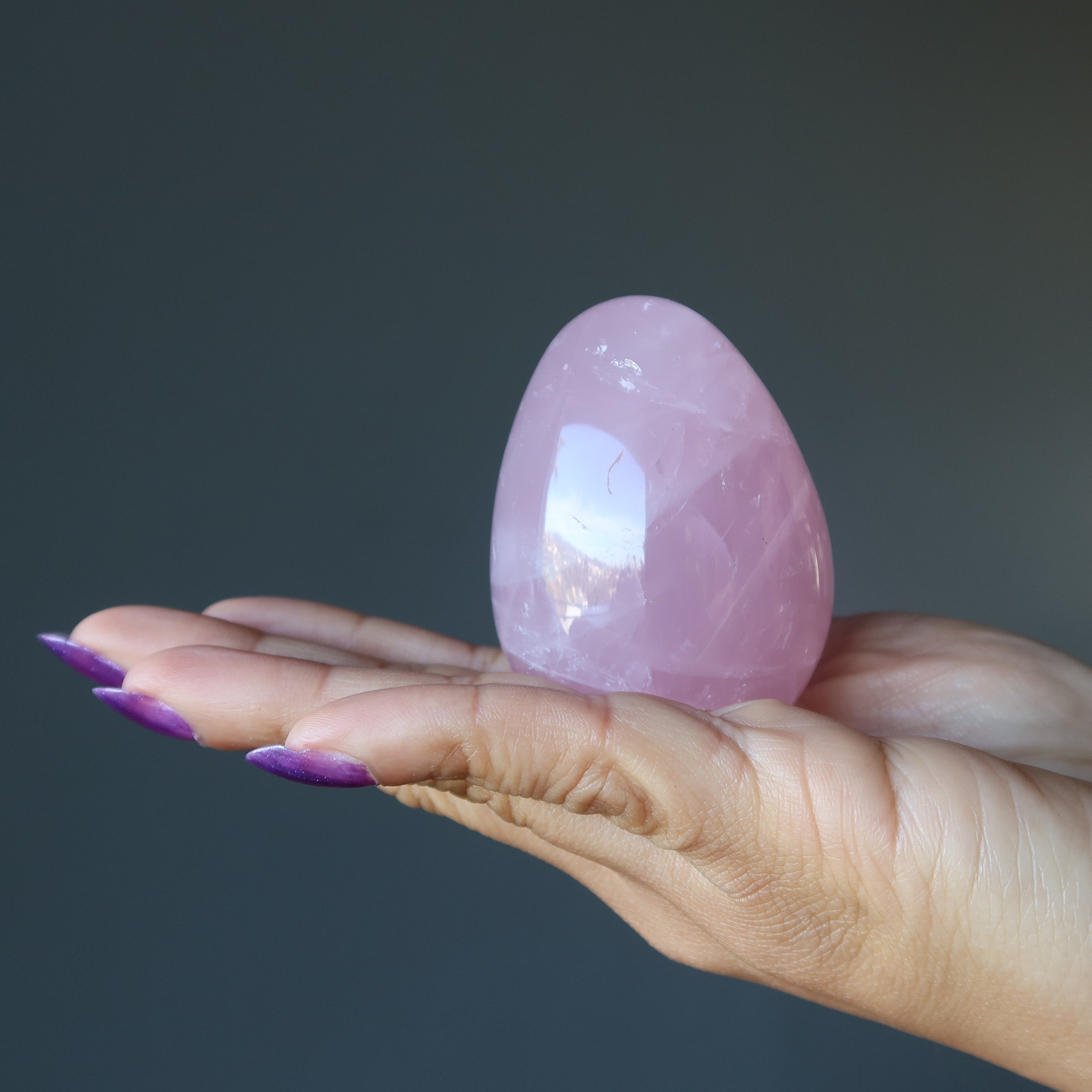 Rose Quartz Egg Pink Dancing Star Romance Love Crystal