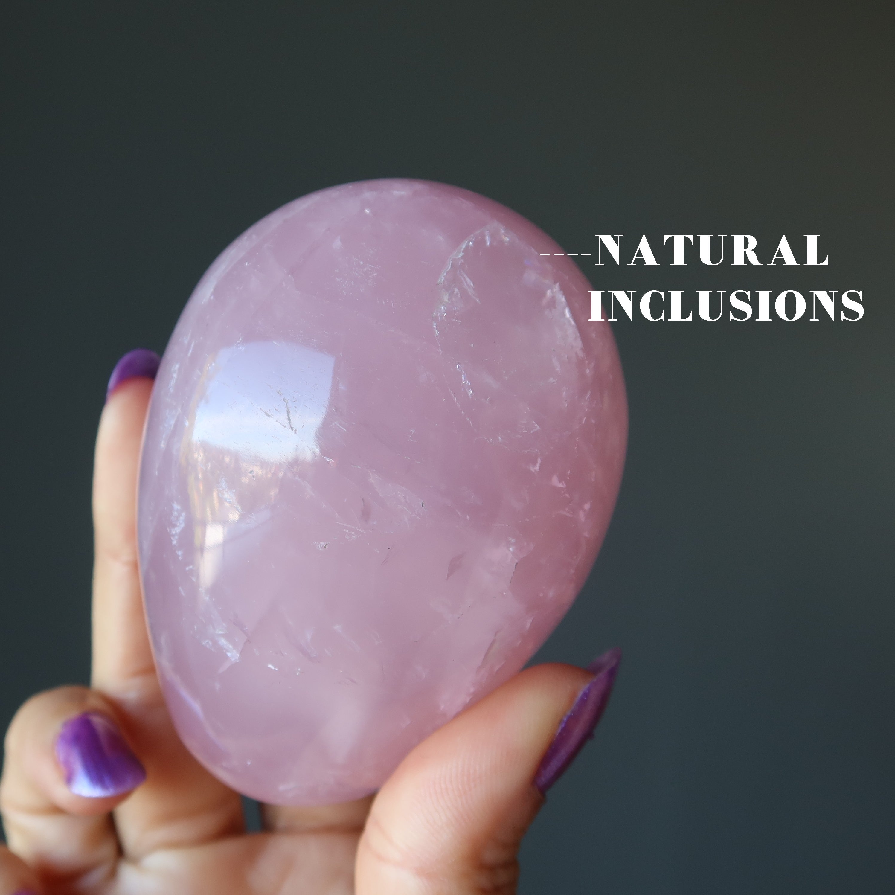 Rose Quartz Egg Pink Dancing Star Romance Love Crystal