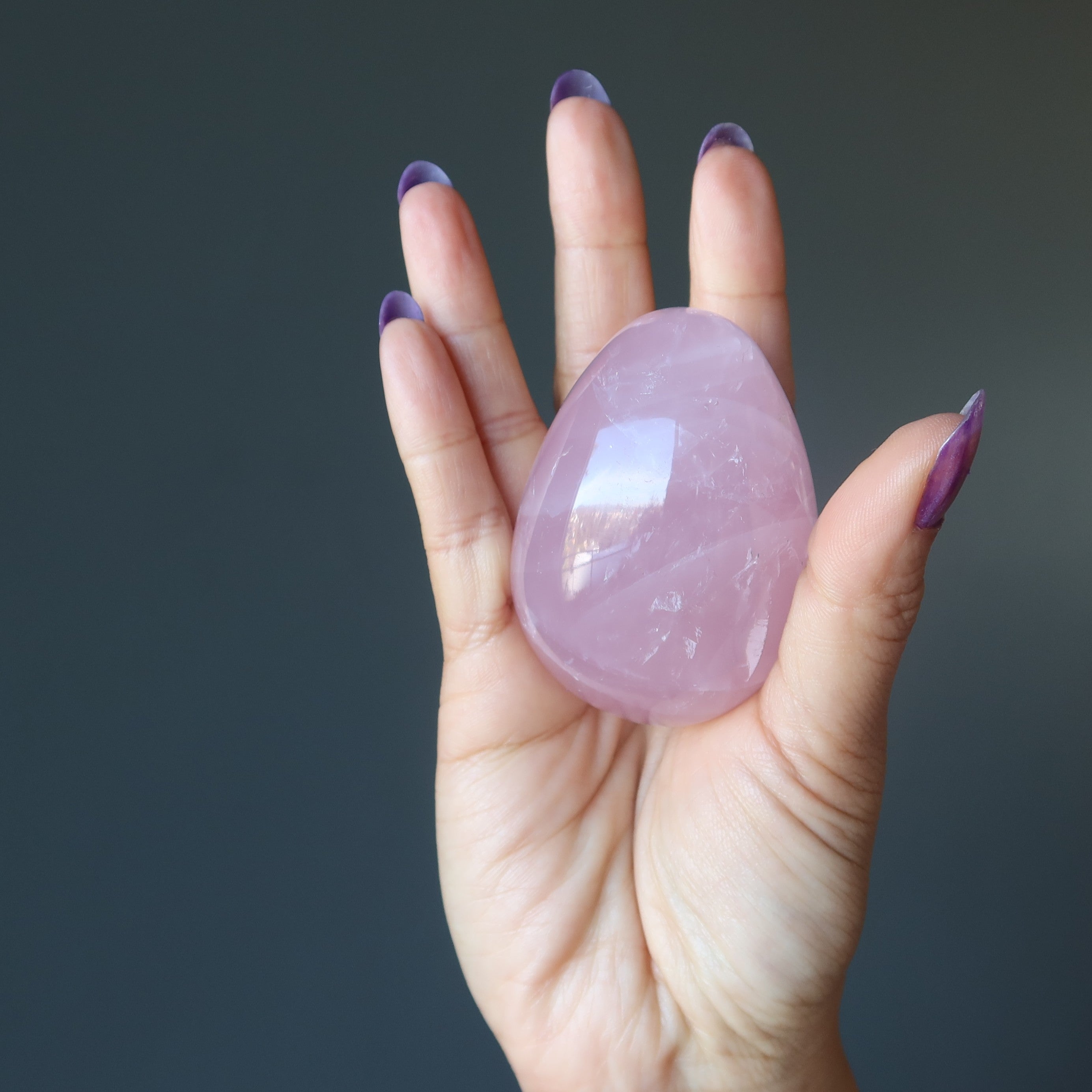 Rose Quartz Egg Pink Dancing Star Romance Love Crystal
