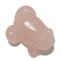 Grenouille de quartz rose animal guerrier blessé