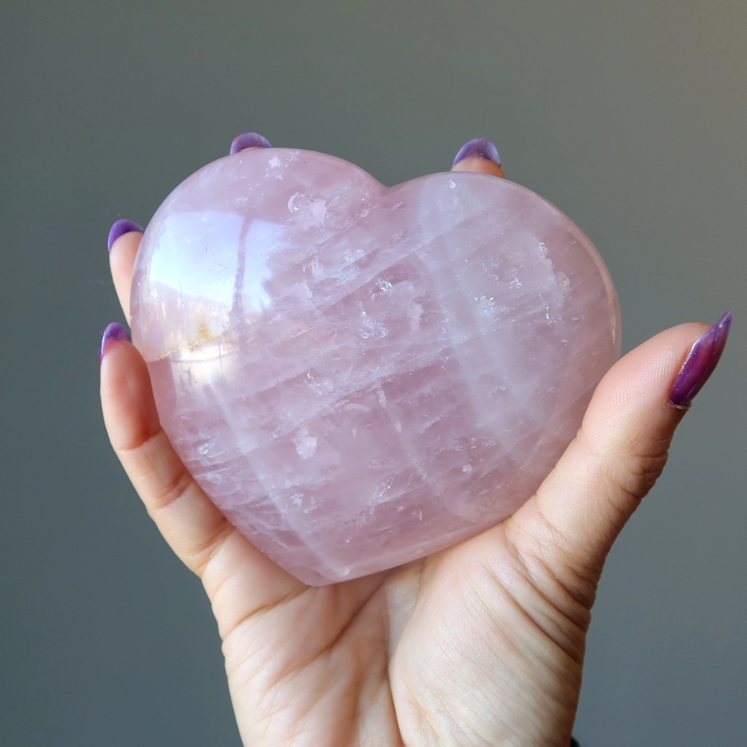 Quartz rose Cœur Rose tendre Pierre de l'amour